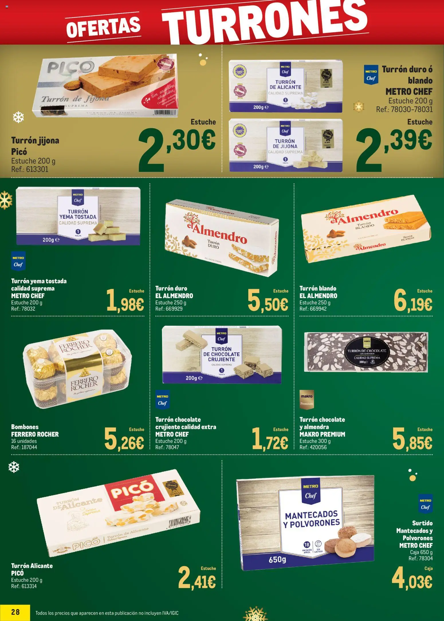 Makro - Precios Navidad Cataluña │ válido desde el 24.11.2025 | Página: 28 | Productos: Chocolate, Caja