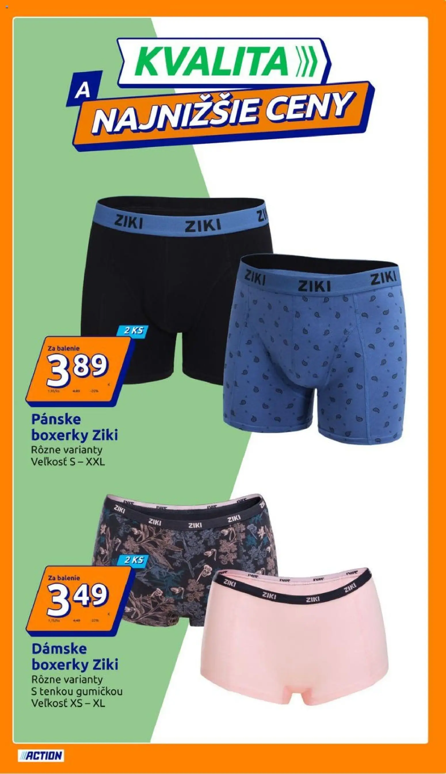 Nové Action akcie – leták je platný od 29.10.2025 | Strana: 13 | Produkty: Boxerky