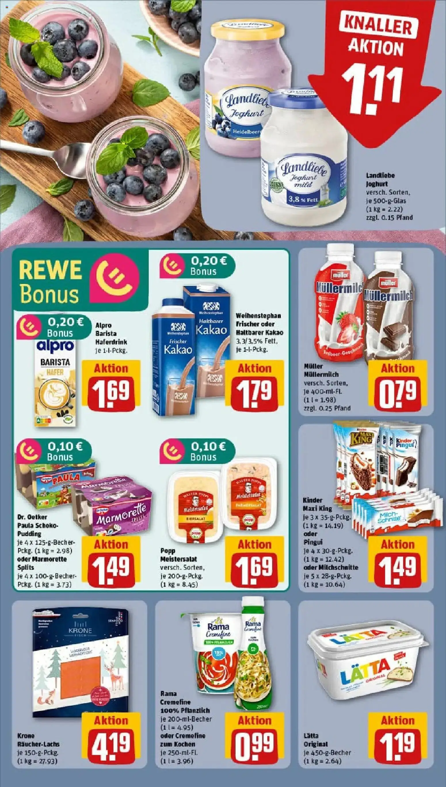 Rewe prospekt Bedburg	 – gültig ab 17.11.2025 | Seite: 11 | Produkte: Alpro, Lätta, Müllermilch, Muller mullermilch