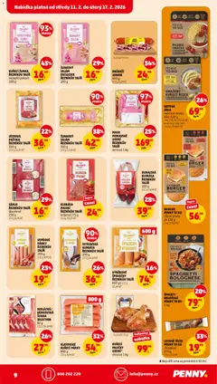 Náhled letáku Penny Market leták - Čtvrtečník od 11.02.2026 | Strana: 9 | Produkty: Sádlo, Šunka, Párky, Kuřecí paličky