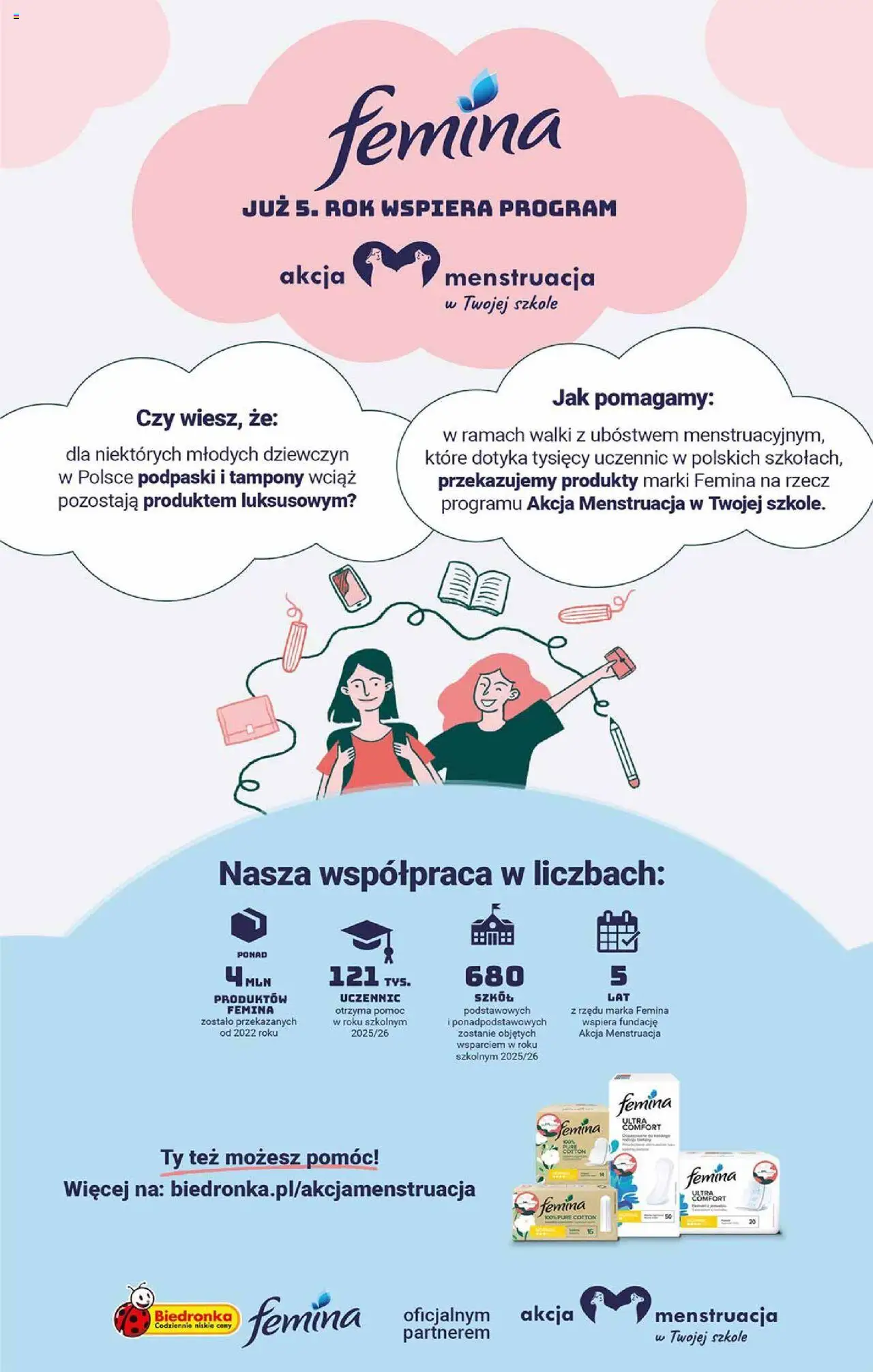 Biedronka gazetka - Oferta w tym tygodniu od 25.09.2025 | Strona: 70 | Produkty: Tampony, Podpaski