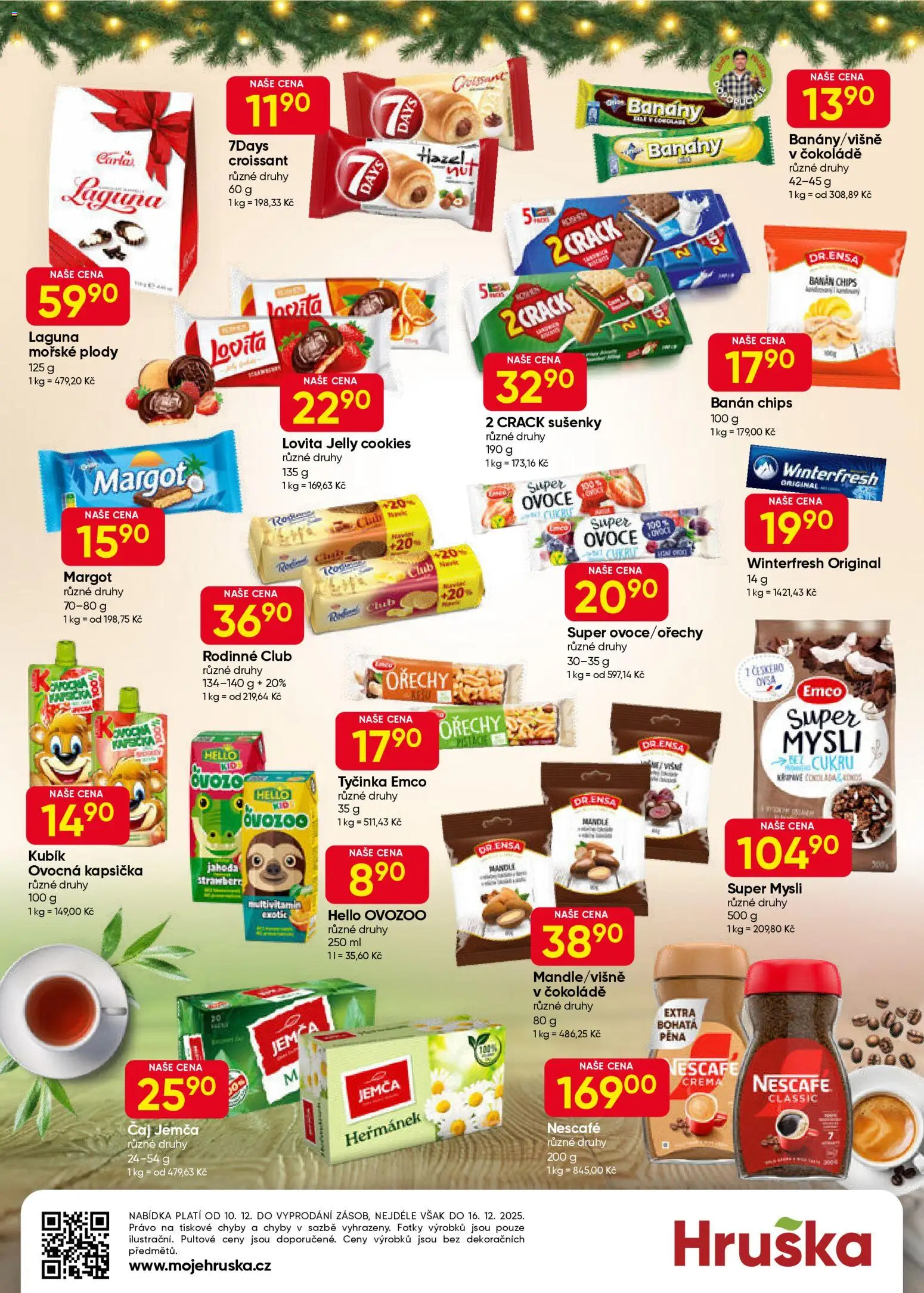 Hruška leták od 10.12.2025 | Strana: 12 | Produkty: Banány, Ořechy, Cookies, Ovocná kapsička
