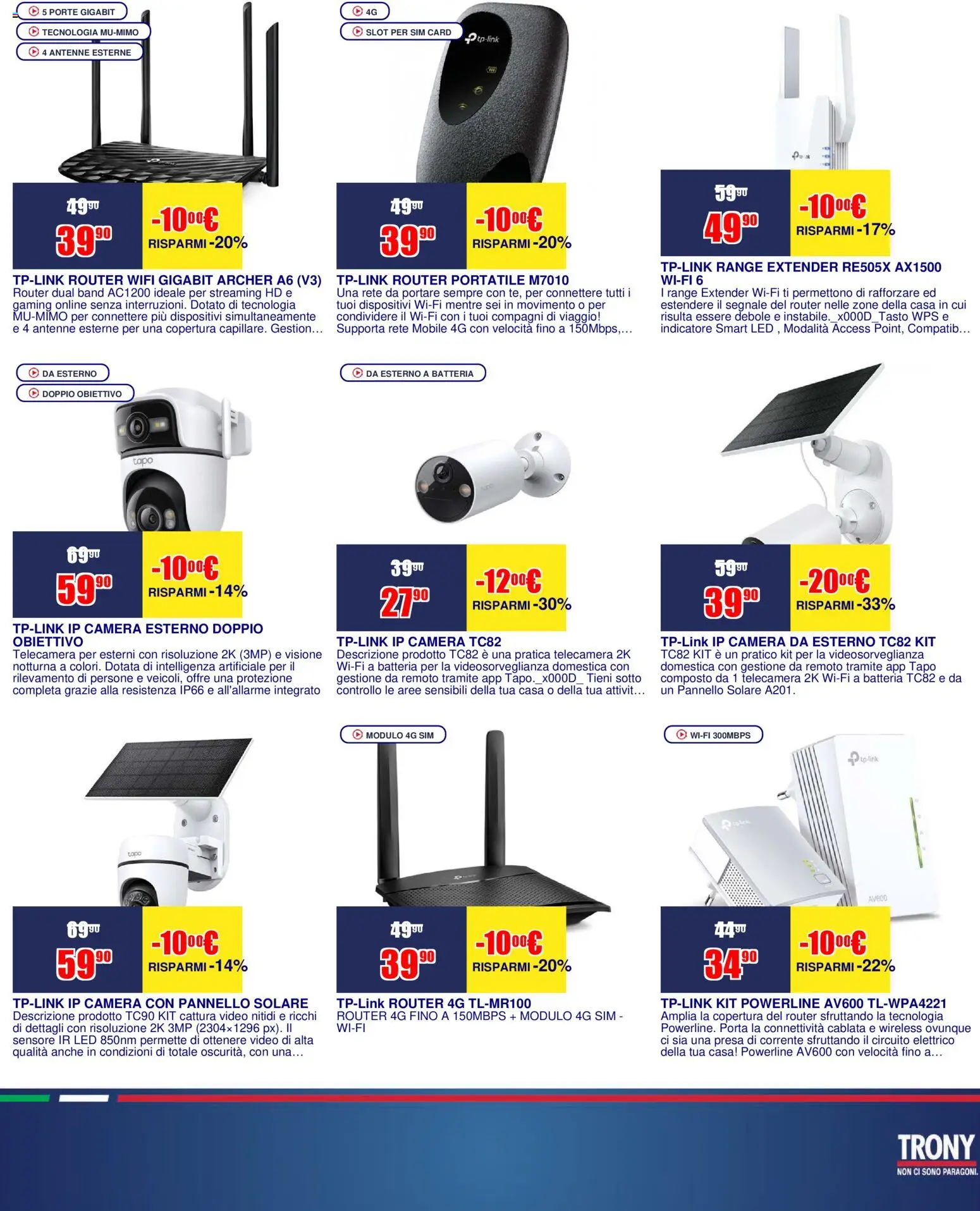 Volantino Trony del 16.04.2026 | Pagina: 21 | Prodotti: Router, Video, Presa, Batteria