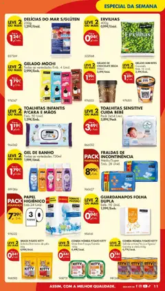 GUARDANAPOS FOLHA DUPLA, Emb. 90 Unid. │ válido de 09.09.2025 | Página: 13 | Produtos: Papel higiénico, Fraldas, Gel de banho, Chocolate