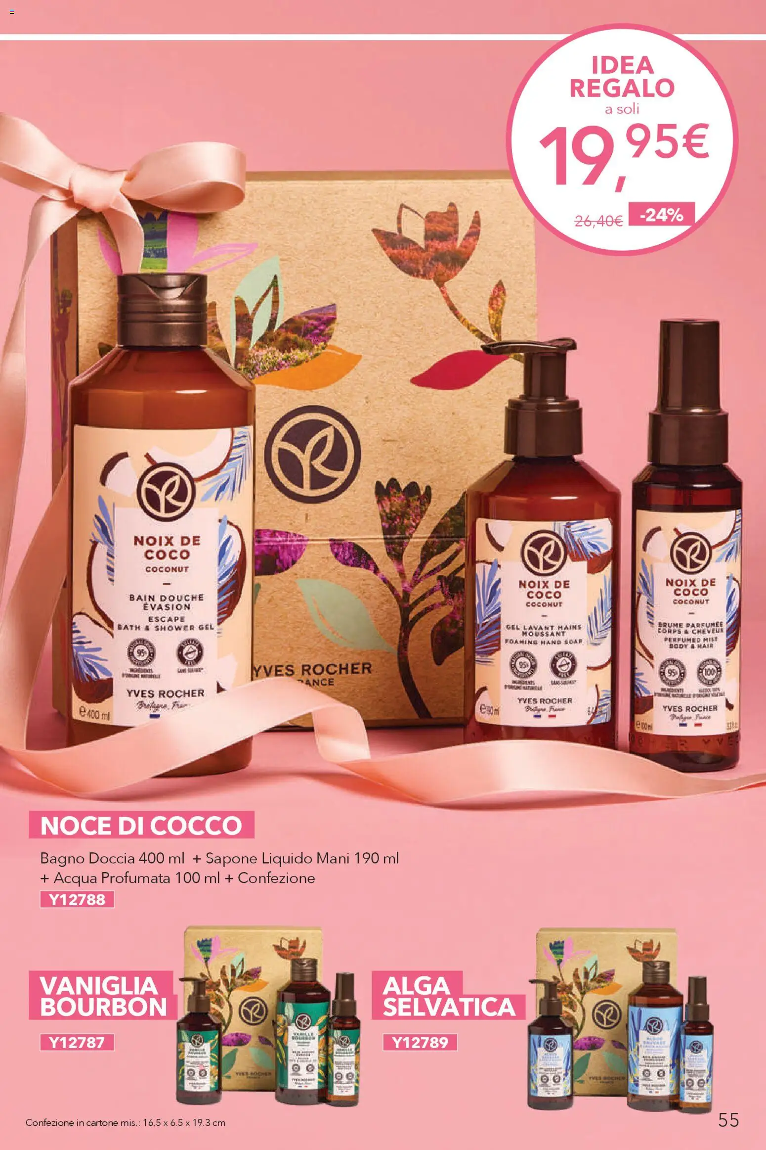 Volantino Yves Rocher del 23.04.2026 | Pagina: 55 | Prodotti: Sapone, Bourbon, Acqua, Doccia