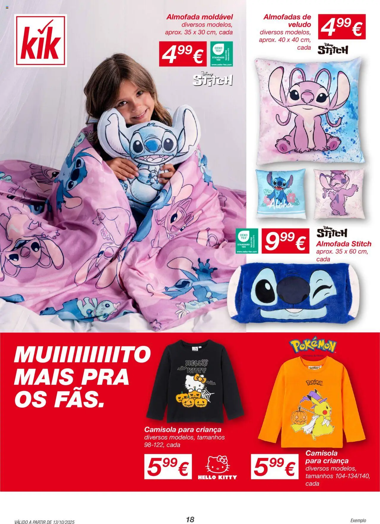 KIK folheto │ válido de 20.10.2025 | Página: 18 | Produtos: Almofada, Camisola