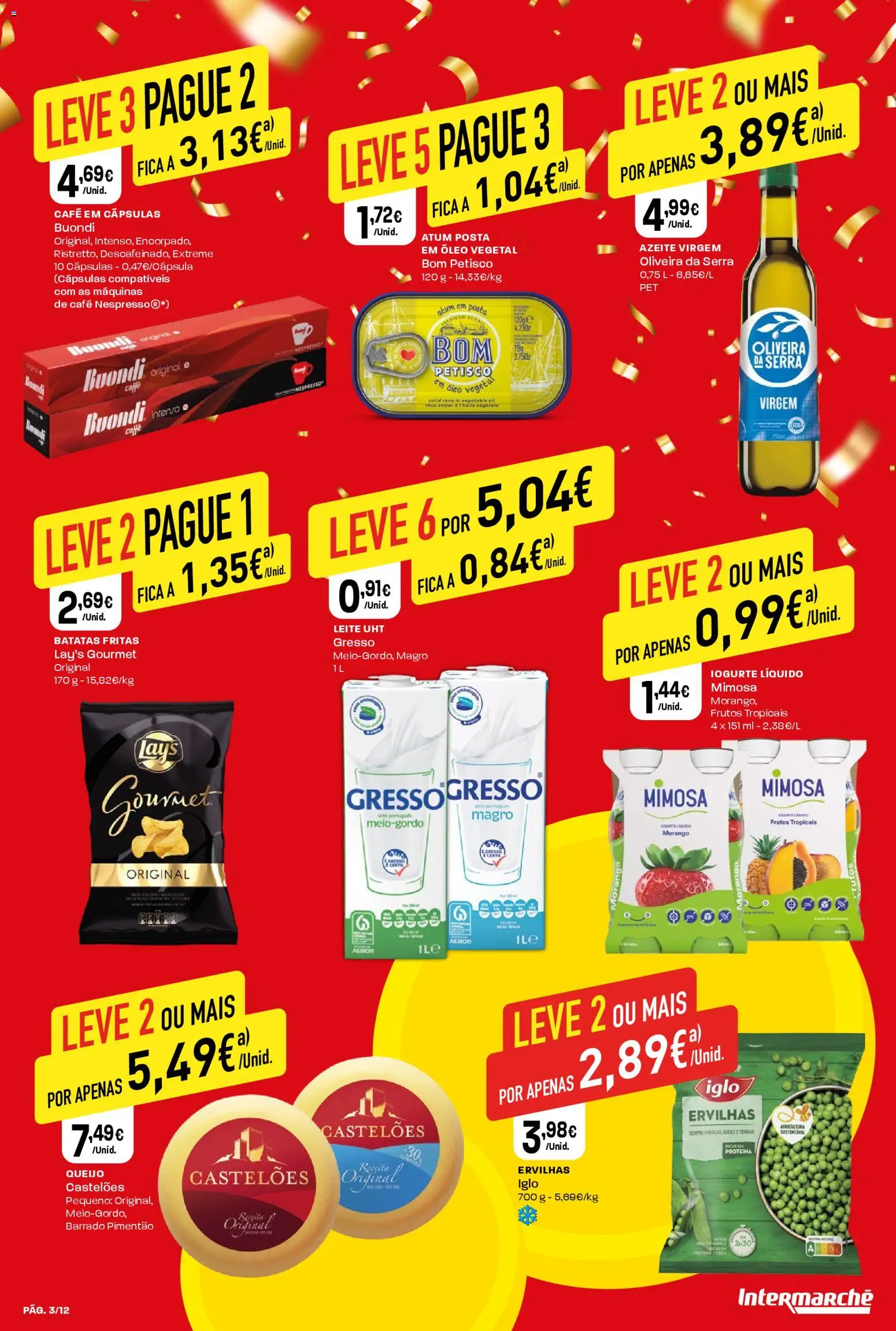 Intermarché Folheto Mini │ válido de 23.10.2025 | Página: 3 | Produtos: Azeite, Nespresso, Doces, Iogurte liquido