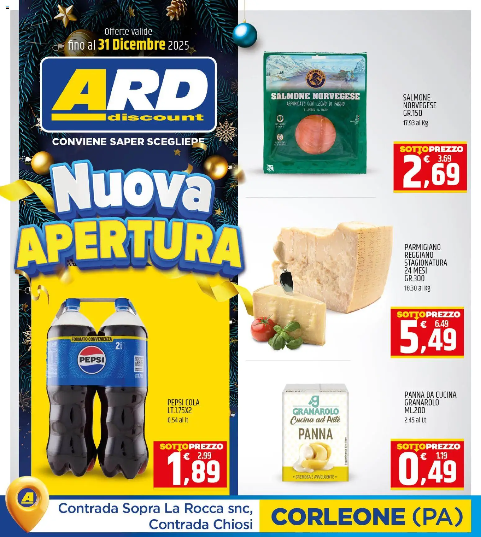 Volantino ARD Discount del 12.12.2025 | Pagina: 32 | Prodotti: Salmone affumicato, Salmone, Panna, Parmigiano reggiano