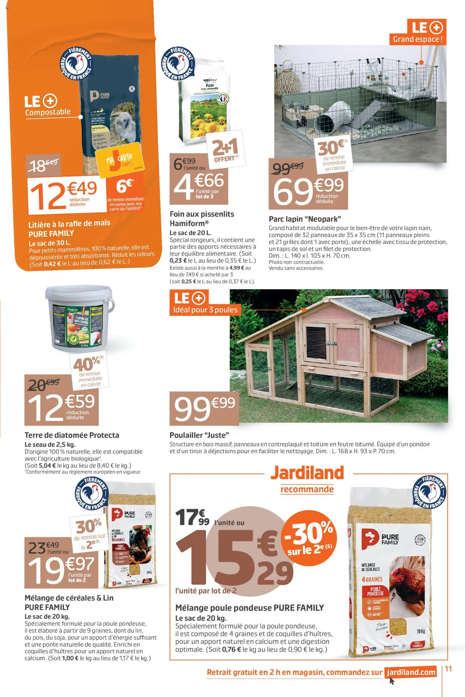 {H1} | Page: 11 | Produits: Terre de diatomée, Lapin, Mais, Litière