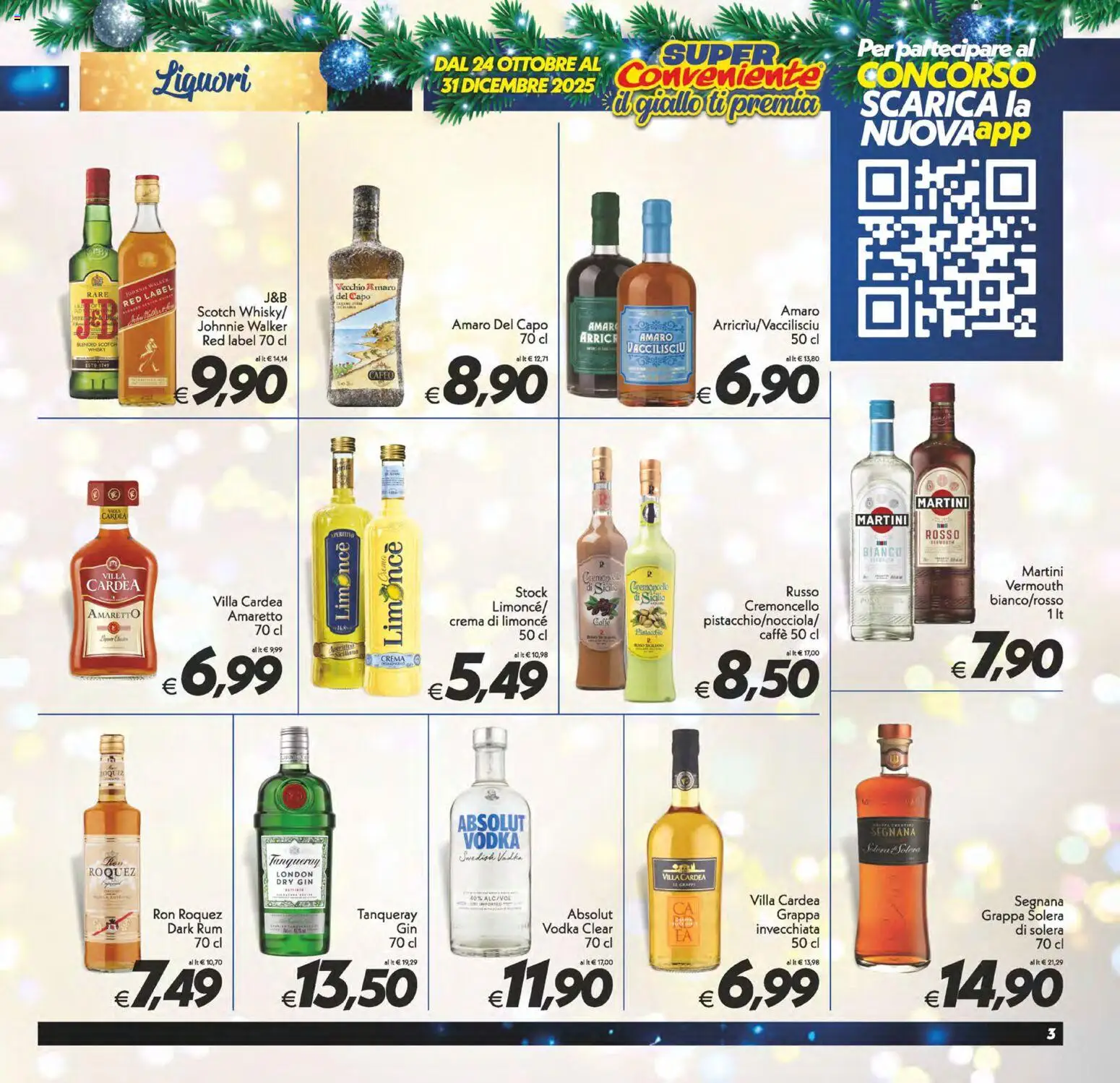 Volantino SuperConveniente del 27.12.2025 | Pagina: 3 | Prodotti: Crema, Rum, Grappa, Amaro