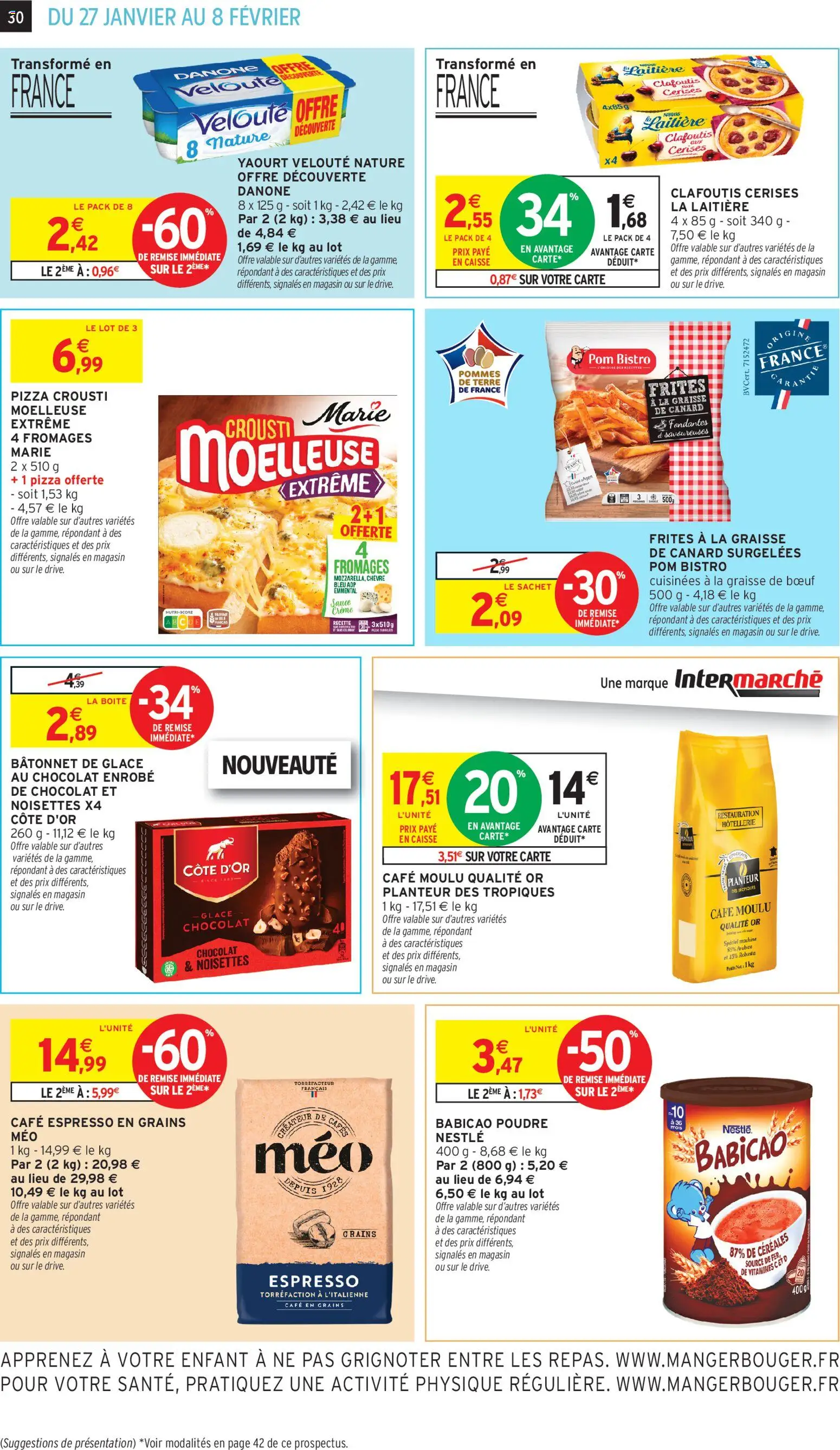 {H1} | Page: 30 | Produits: Graisse de bœuf, Frites, Café moulu, Crème