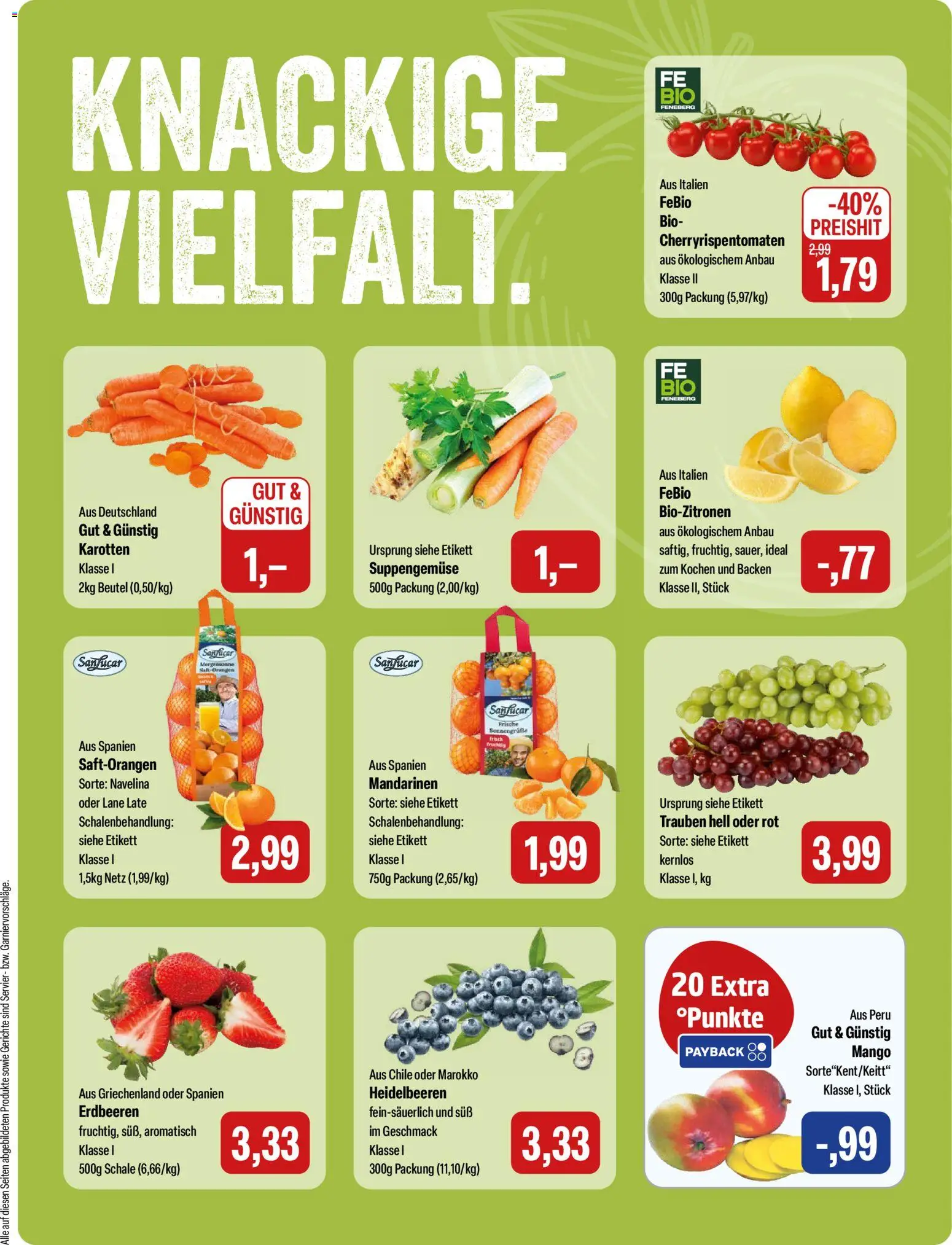 Feneberg Angebote – gültig ab 26.02.2026 | Seite: 5 | Produkte: Mandarinen, Heidelbeeren, Mango, Erdbeeren