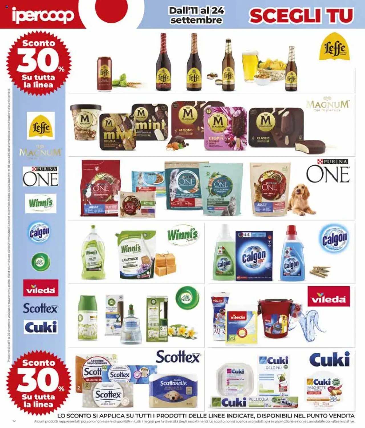 Volantino Ipercoop del 11.09.2025 | Pagina: 10 | Prodotti: Lavatrice, Pellicola, Vaschette