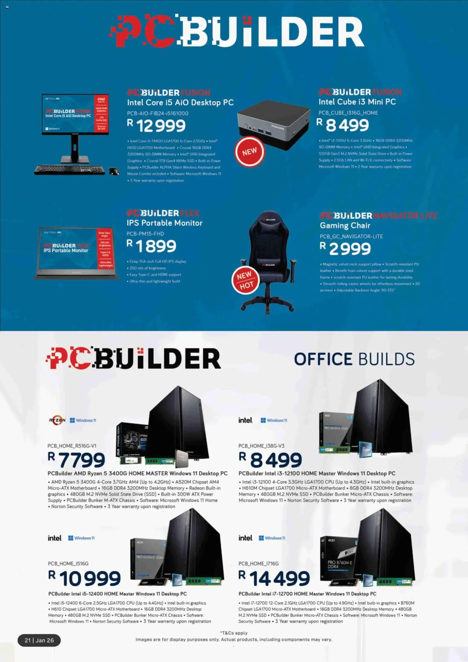 New Computer Mania catalogue – valid from 01.01.2026 | Page: 22 | Products: PC, Mouse, Keyboard, Chair