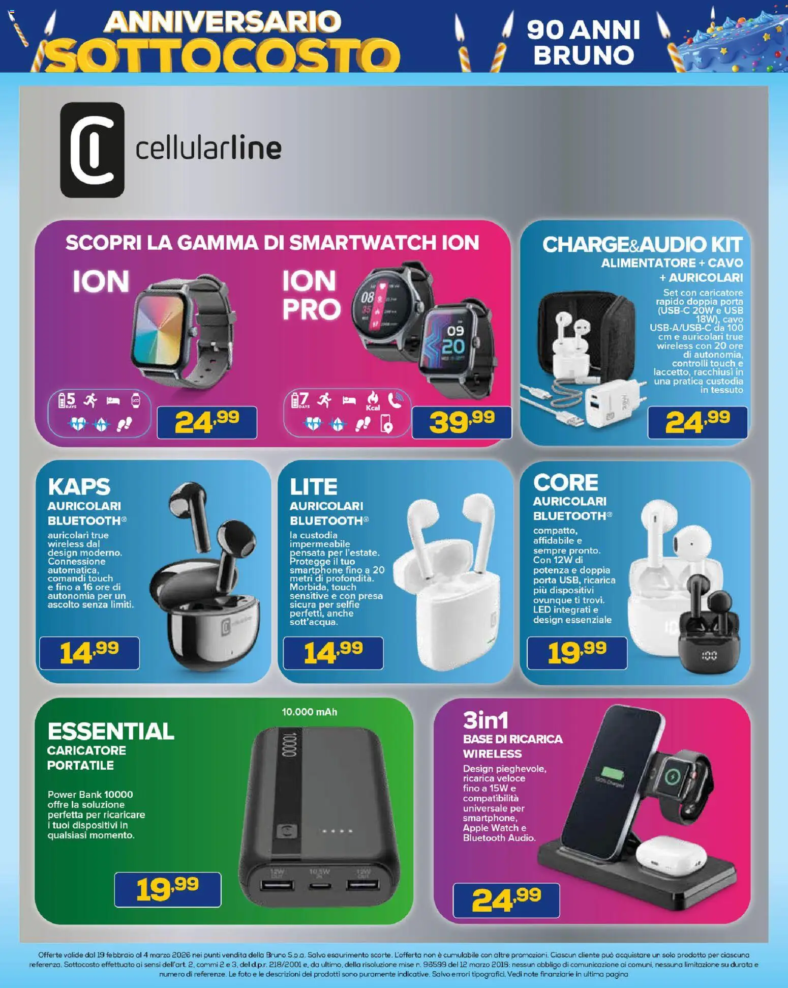 Volantino Euronics del 19.02.2026 | Pagina: 5 | Prodotti: Smartphone, Cavo, Smartwatch, Apple Watch