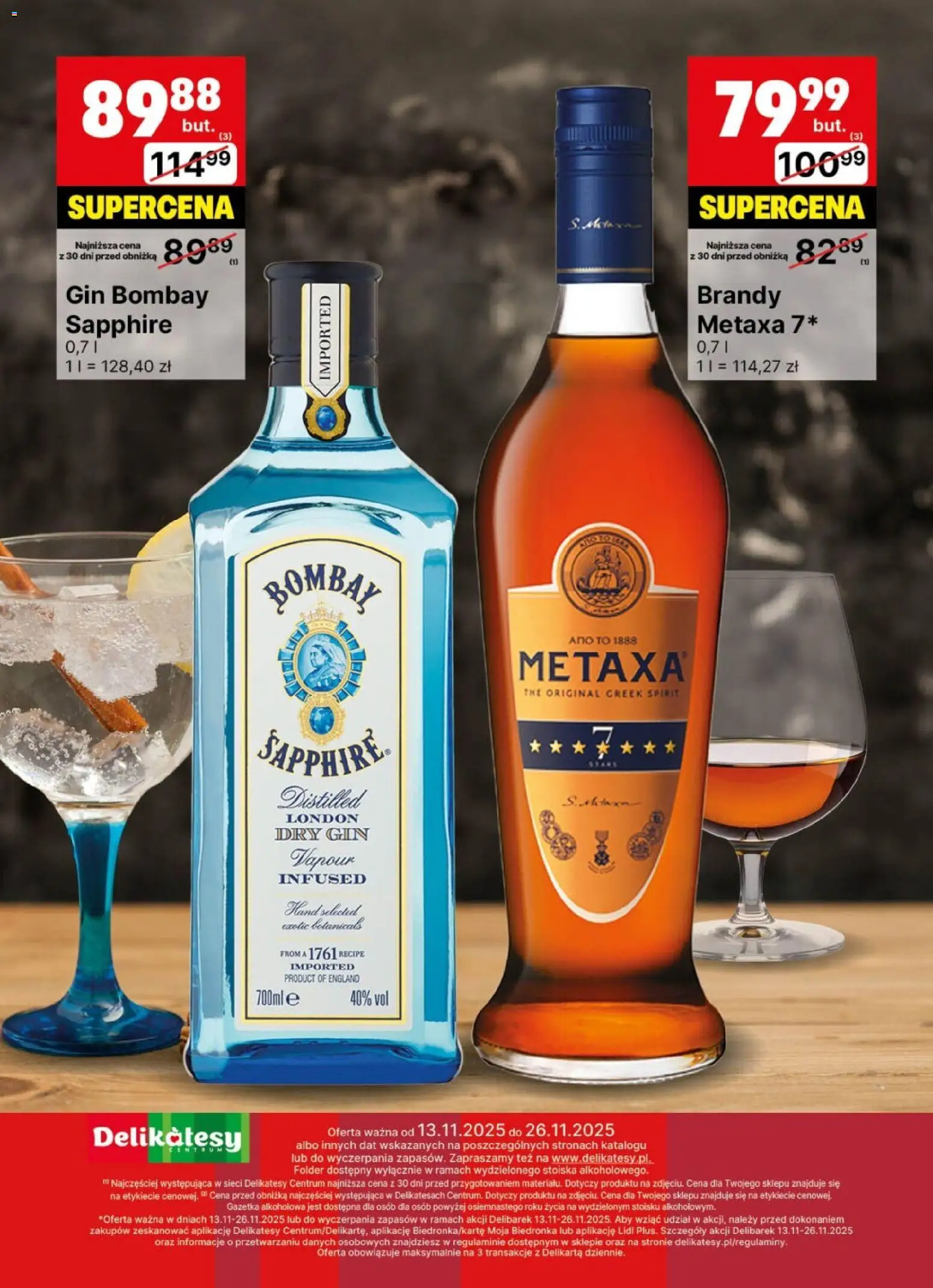 Delikatesy Centrum Gazetka - DeliBarek od 13.11.2025 | Strona: 31 | Produkty: Gin Bombay, Metaxa, Delikatesy, Gin
