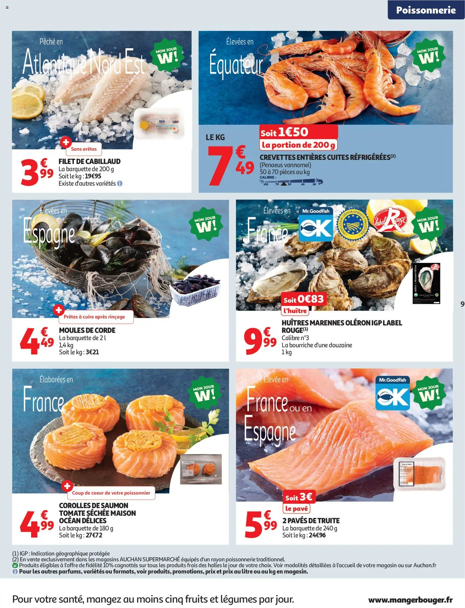 {H1} | Page: 9 | Produits: Pêche, Poissonnerie, Huîtres, Saumon