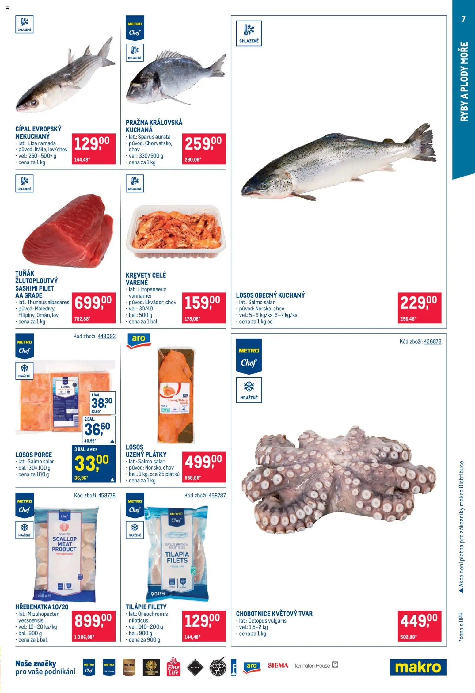 Makro leták - Gastronomie od 08.04.2026 | Strana: 7 | Produkty: Pražma, Ryby, Chobotnice, Filet