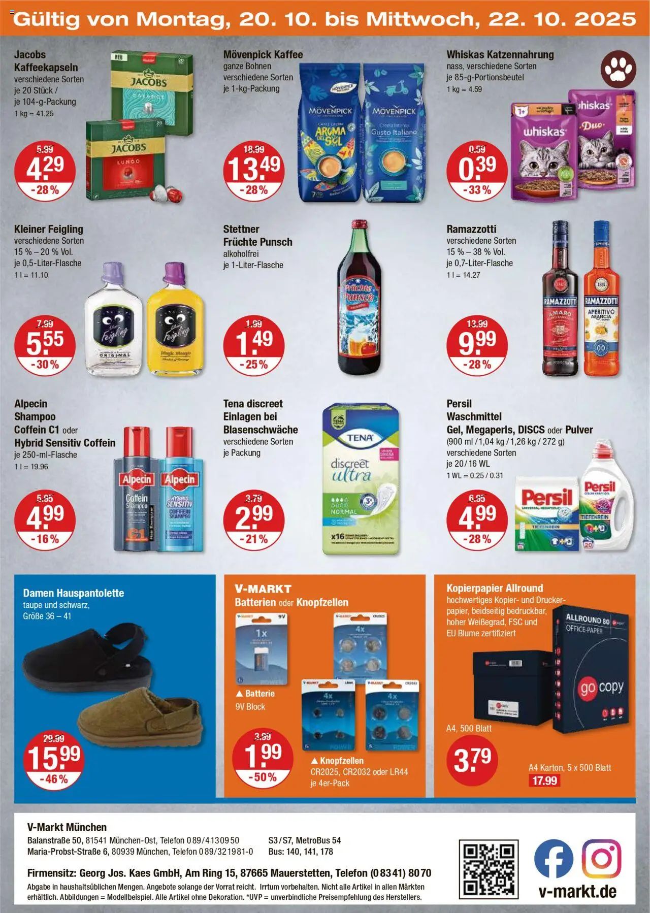V-Markt - M&#252;nchen – gültig ab 16.10.2025 | Seite: 24 | Produkte: Batterie, Shampoo, Telefon, Drucker