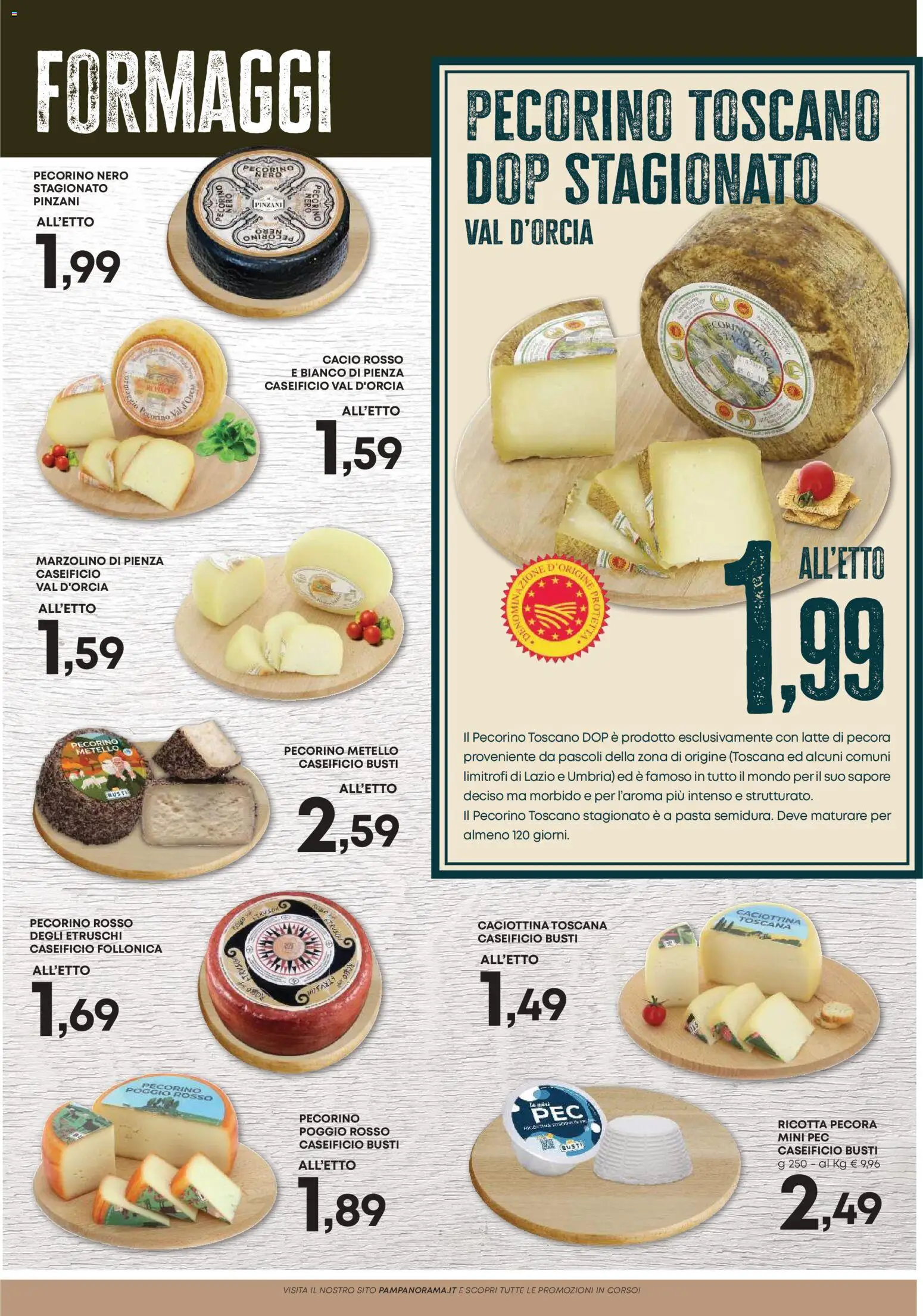 Volantino PAM del 23.10.2025 | Pagina: 3 | Prodotti: Latte, Pasta, Ricotta, Pecorino