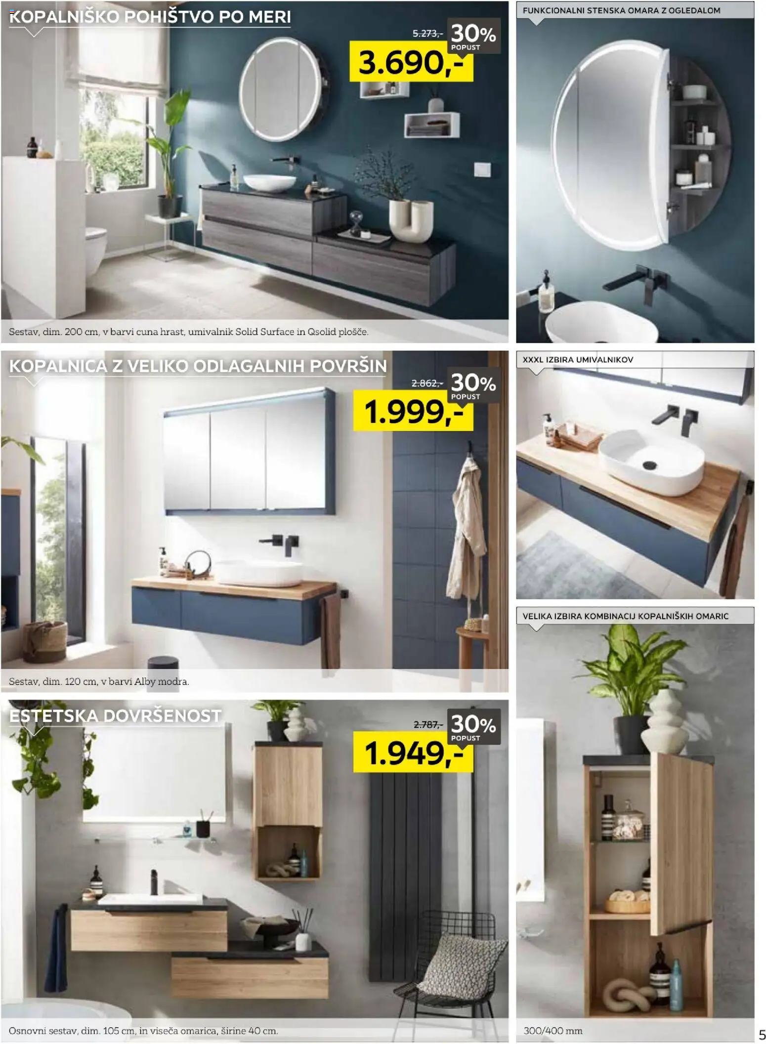 Novi XXXL Lesnina katalog ponudbe – veljaven od 17.02.2026 | Stran: 5 | Izdelki: Pohištvo, Omara, Umivalnik
