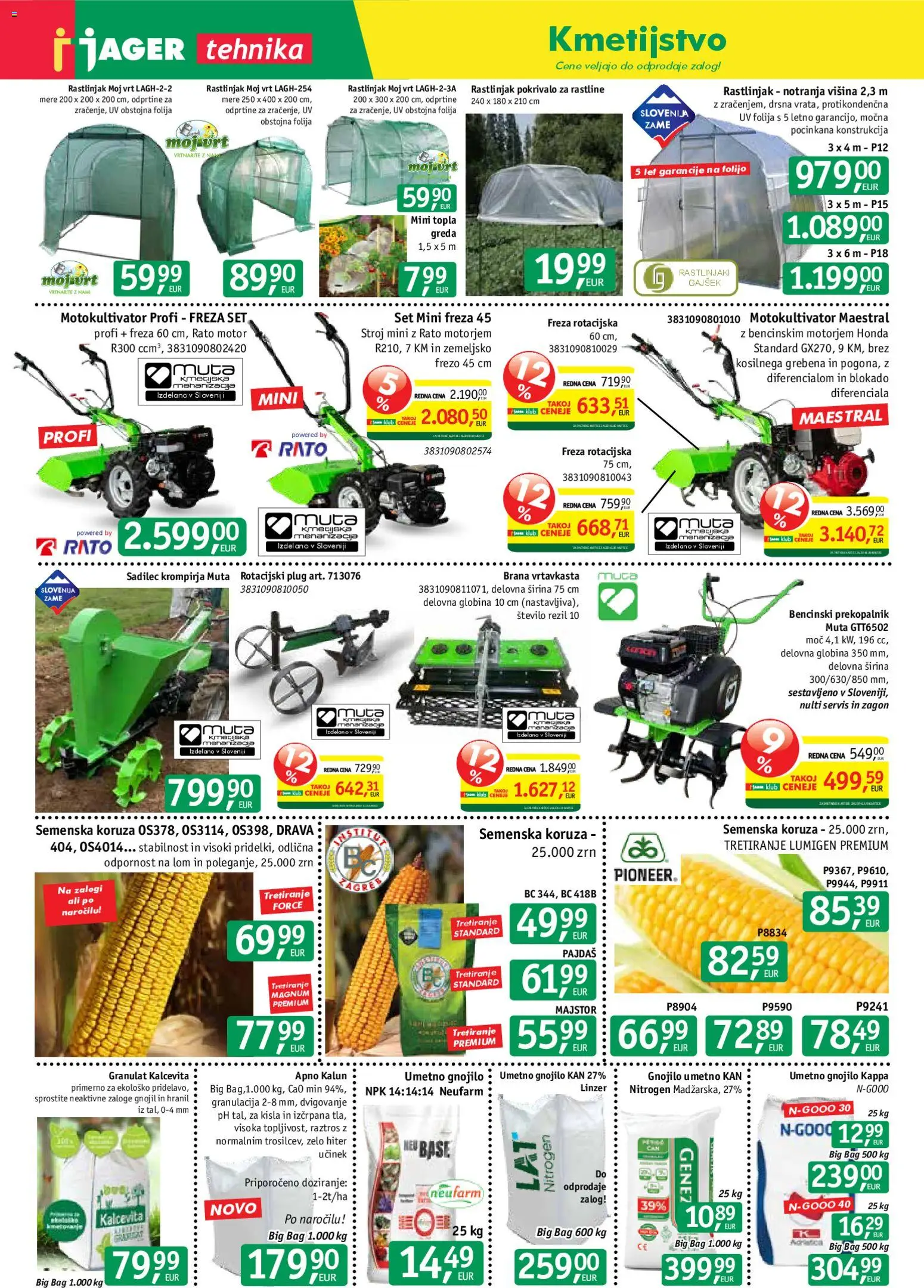 Novi Jager katalog ponudbe – veljaven od 04.03.2026 | Stran: 8 | Izdelki: Koruza, Folija