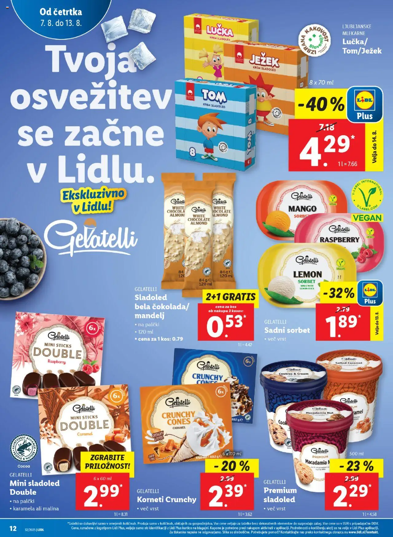 Lidl katalog │ velja od 07.08.2025 | Stran: 30 | Izdelki: Kos, Sladoled, Mango