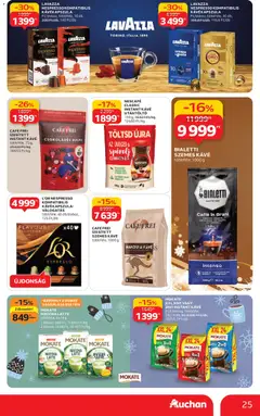 Auchan Akciós újság - amely érvényes a következő dátumtól: 27.11.2025 | Oldal: 25 | Termékek: Málna, Doboz, Kávé, Instant kávé