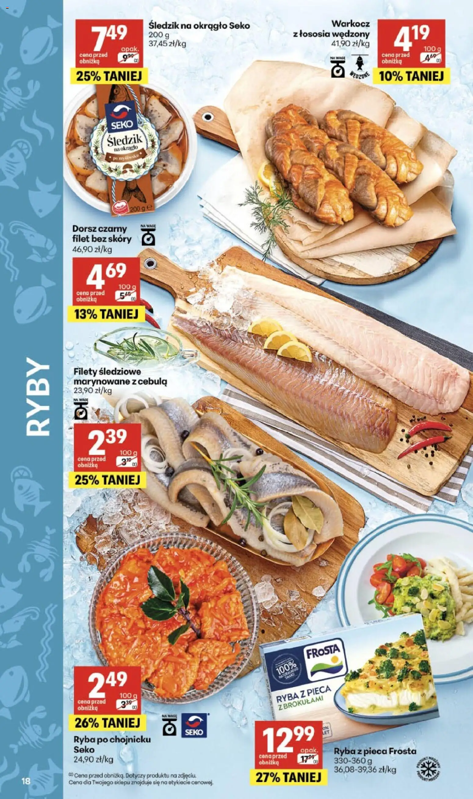 Delikatesy Centrum gazetka - Sklepy Własne od 12.03.2026 | Strona: 18 | Produkty: Dorsz, Dorsz czarny, Ryby, Ryba
