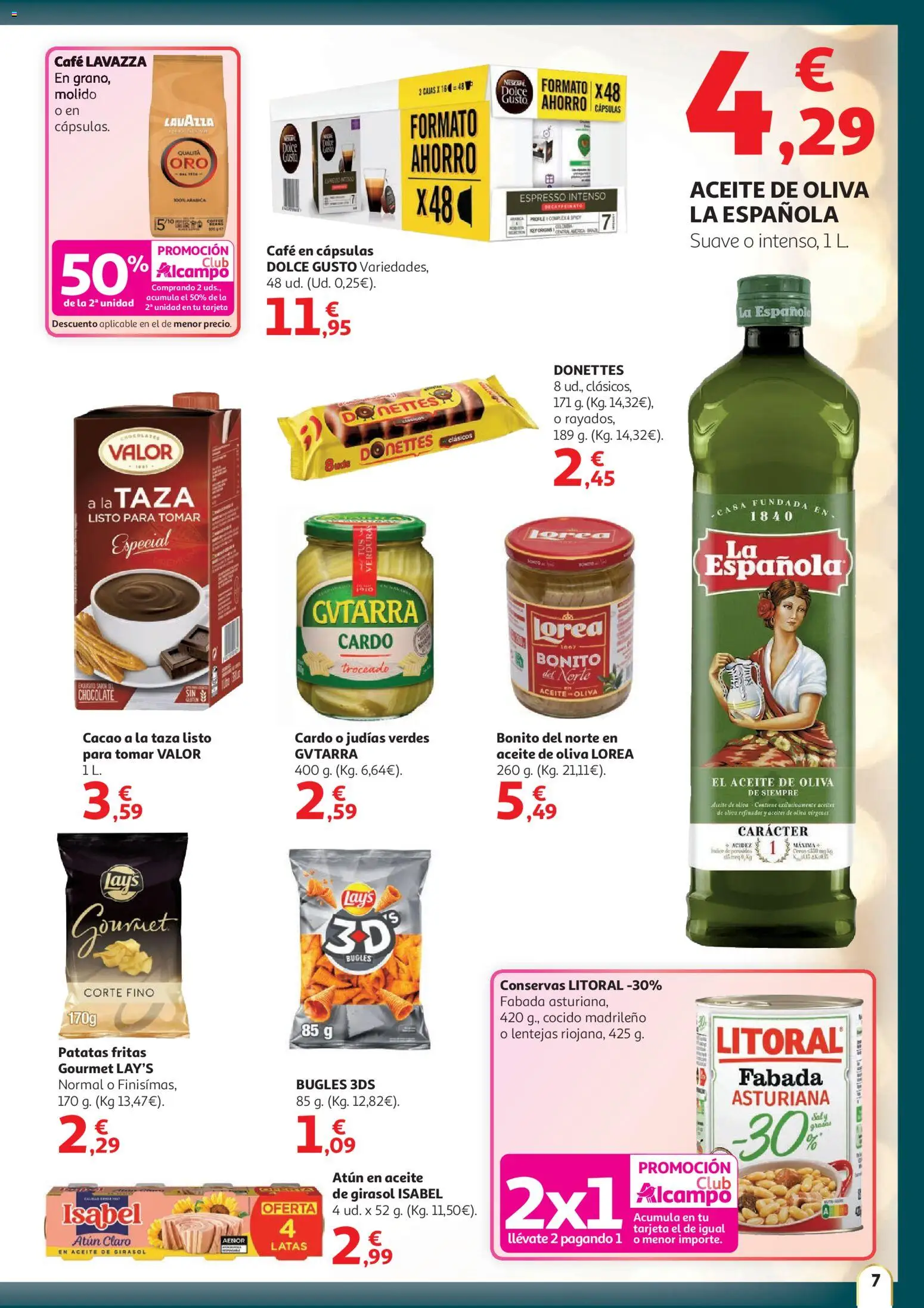 Alcampo - Sabor a Navidad Madrid │ válido desde el 11.12.2025 | Página: 8 | Productos: Café, Aceite de girasol, Φρυγανιές σικάλεως, Atún claro