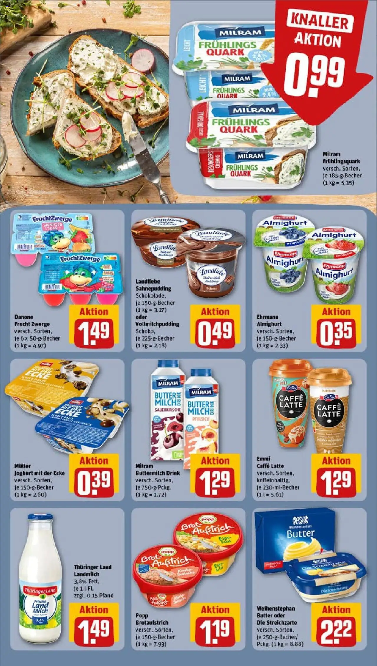 Rewe prospekt Berlin / Französisch Buchholz	 - gültig ab dem 27.07.2025 | Seite: 15 | Produkte: Joghurt, Schokolade, Milram, Brot