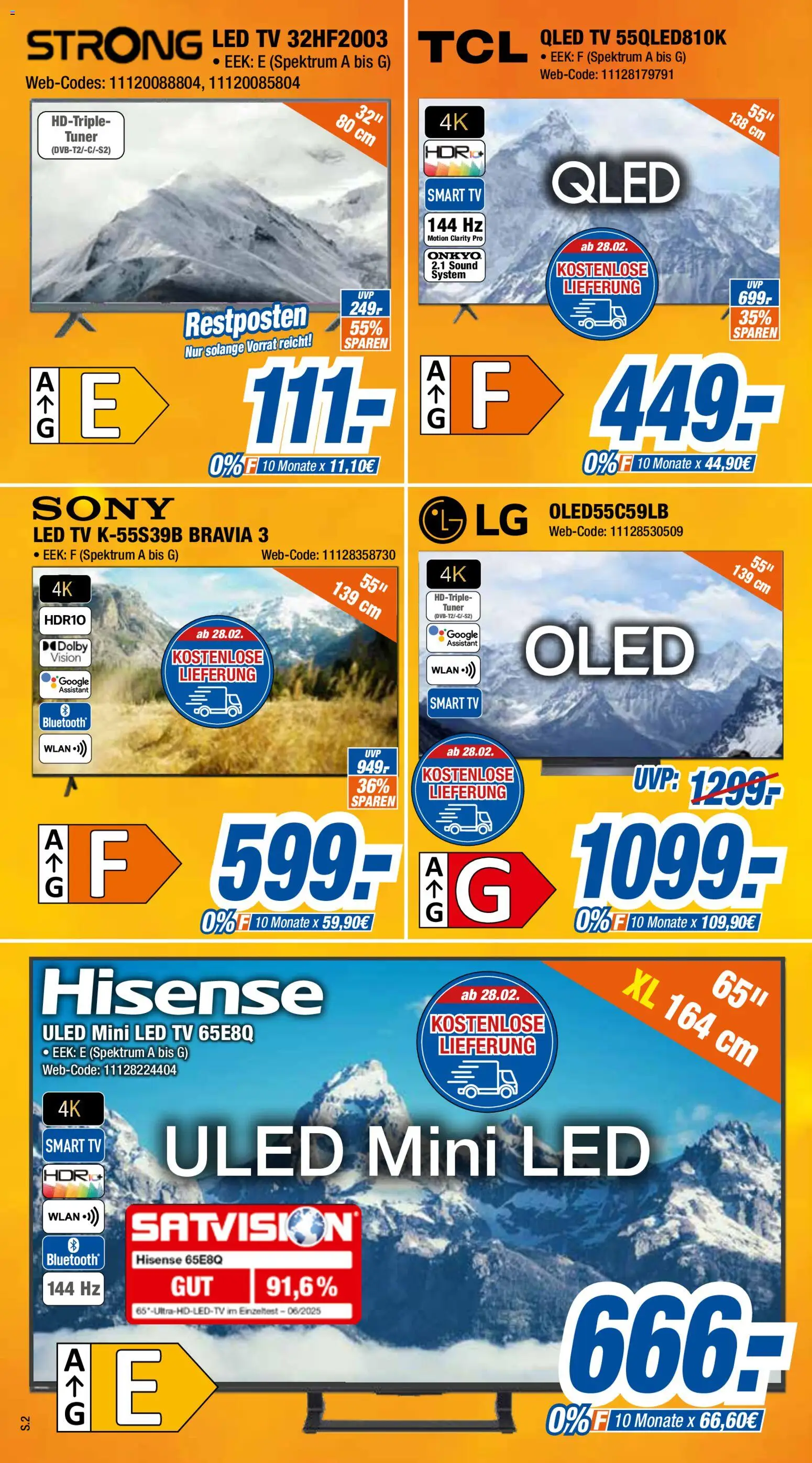 Expert Prospekt 	 – gültig ab 02.03.2026 | Seite: 2 | Produkte: Sony, Hisense, Smart TV, TV