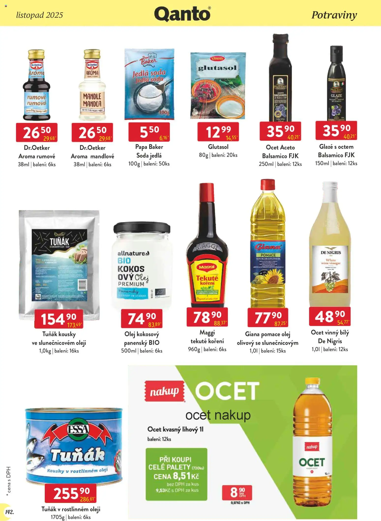 Astur & Qanto - Leták - Velkoobchod 11/2025 od 01.11.2025 | Strana: 142 | Produkty: Koření, Balsamico, Potraviny, Kokos