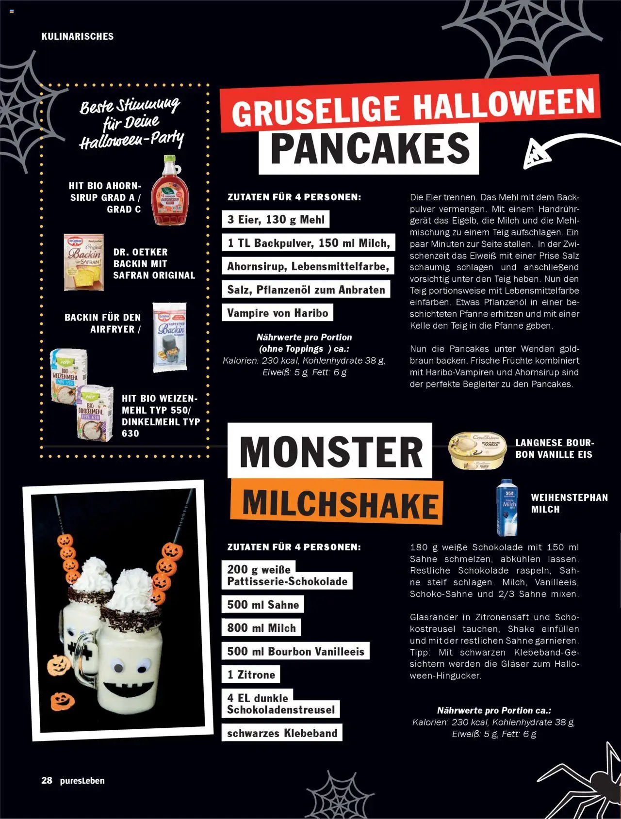 HIT Pures Leben – gültig ab 01.10.2025 | Seite: 28 | Produkte: Milch, Weizenmehl, Monster, Eis