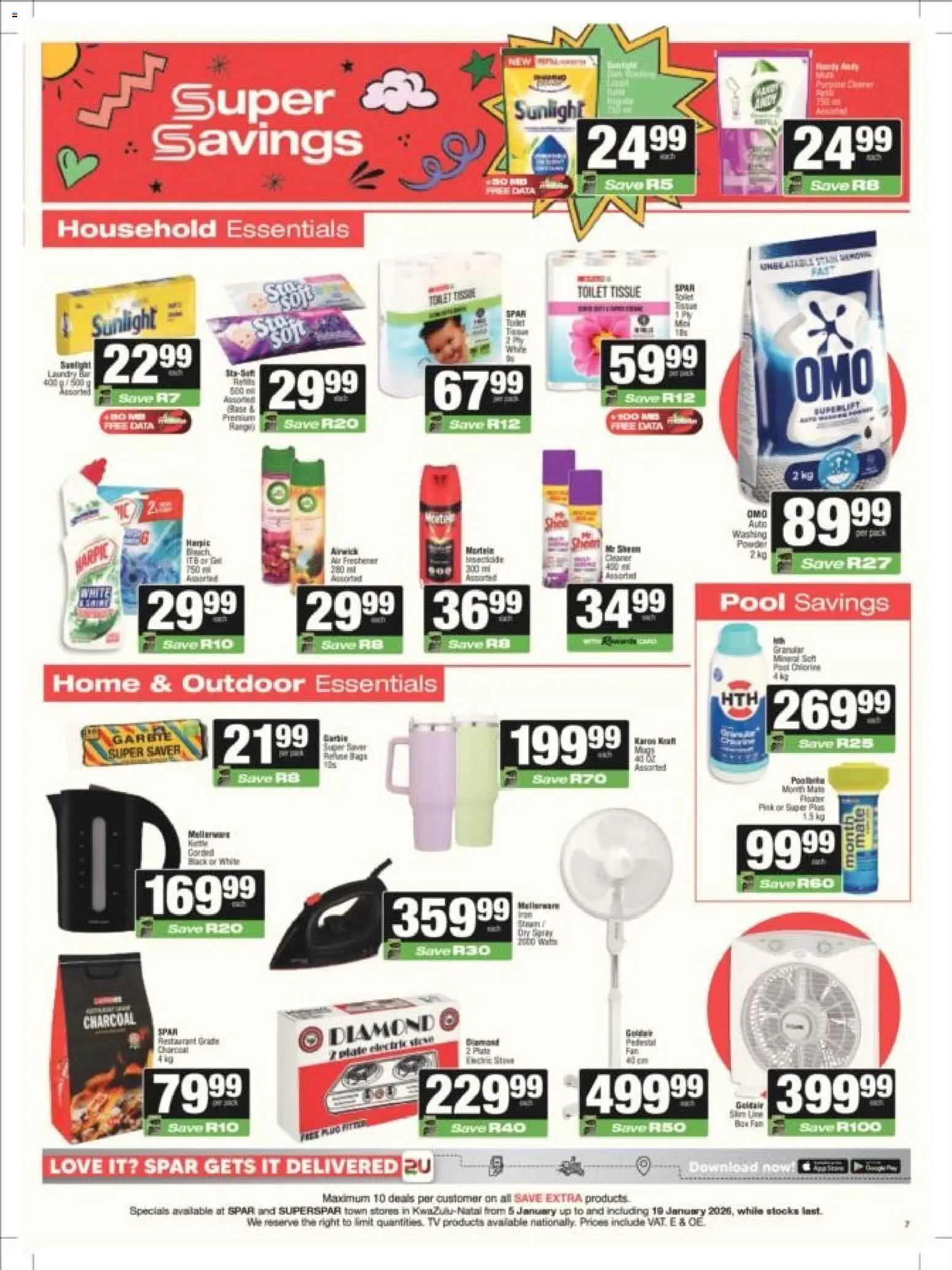 New Superspar catalogue – valid from 05.01.2026 | Page: 7 | Products: Pedestal, TV, Toilet, Powder