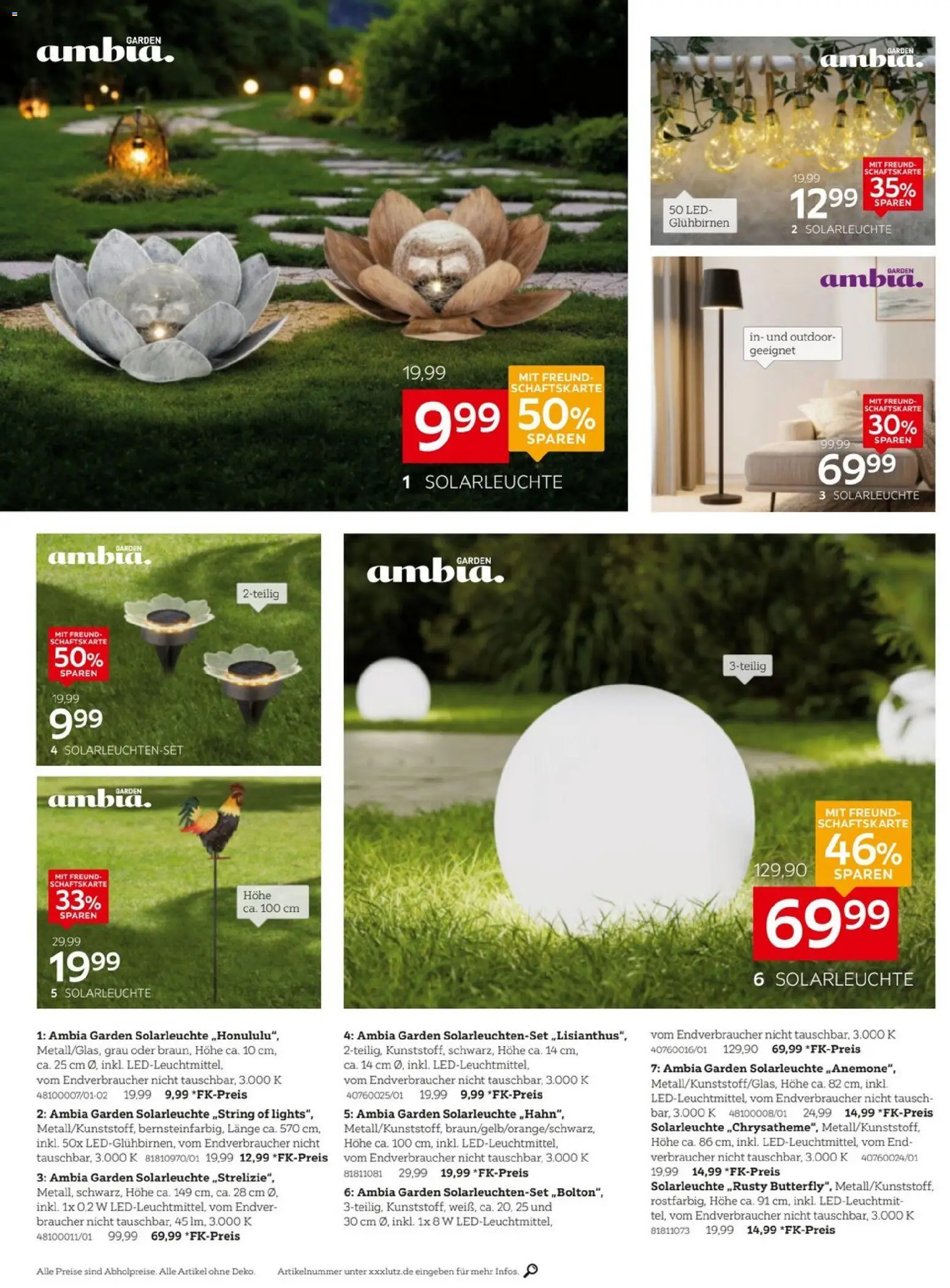 XXXLutz Wohnaccessoires 2 – gültig ab 25.04.2026 | Seite: 6 | Produkte: Solarleuchte
