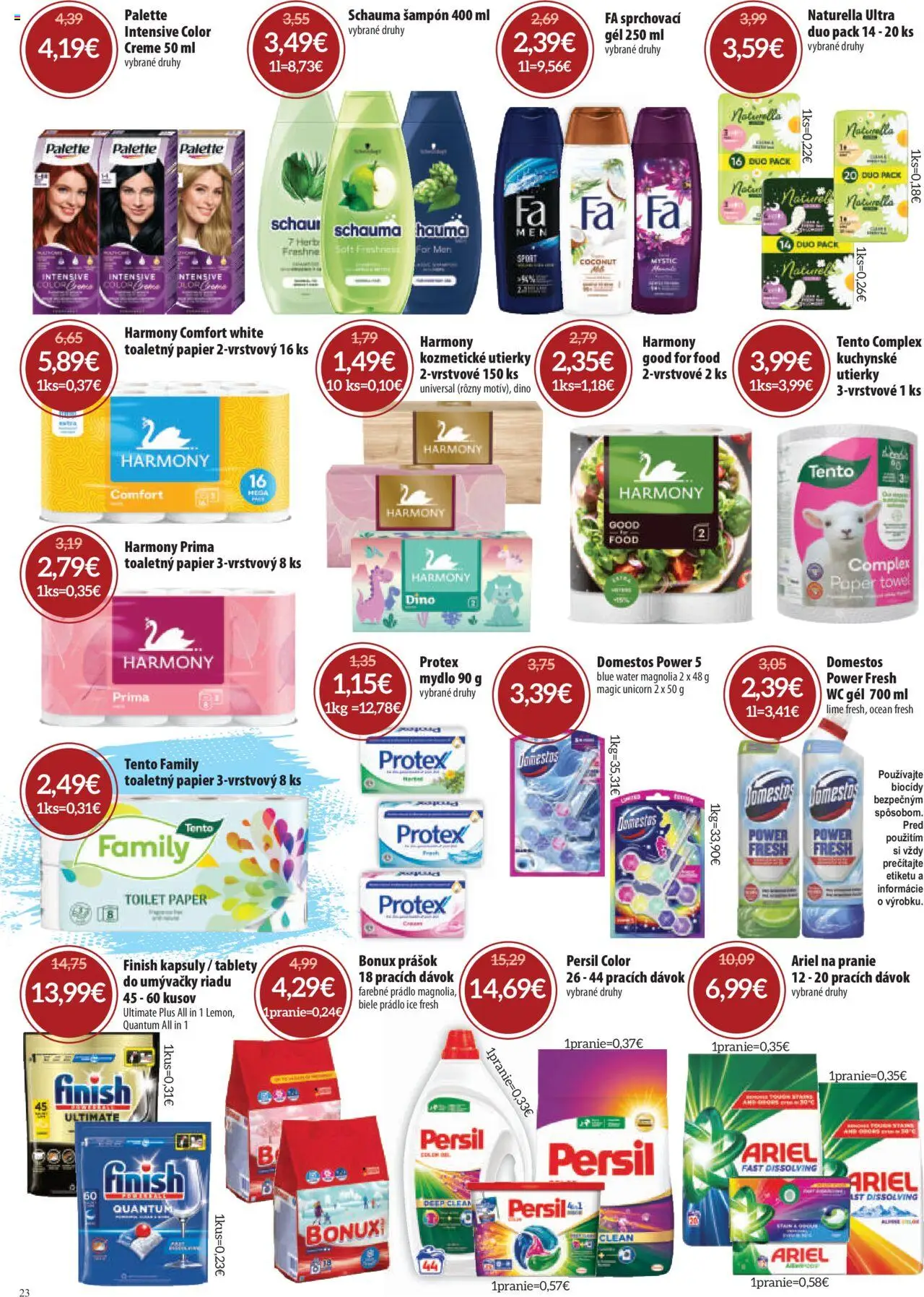Nové Nitrazdroj akcie – leták je platný od 04.09.2025 | Strana: 23 | Produkty: Persil, Wc, Toaletný papier, Bonux