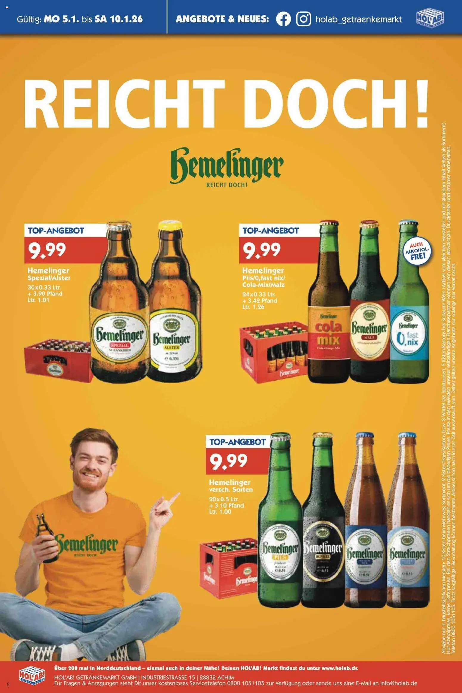 HOL’AB! Prospekt – gültig ab 05.01.2026 | Seite: 8 | Produkte: Cola, Telefon