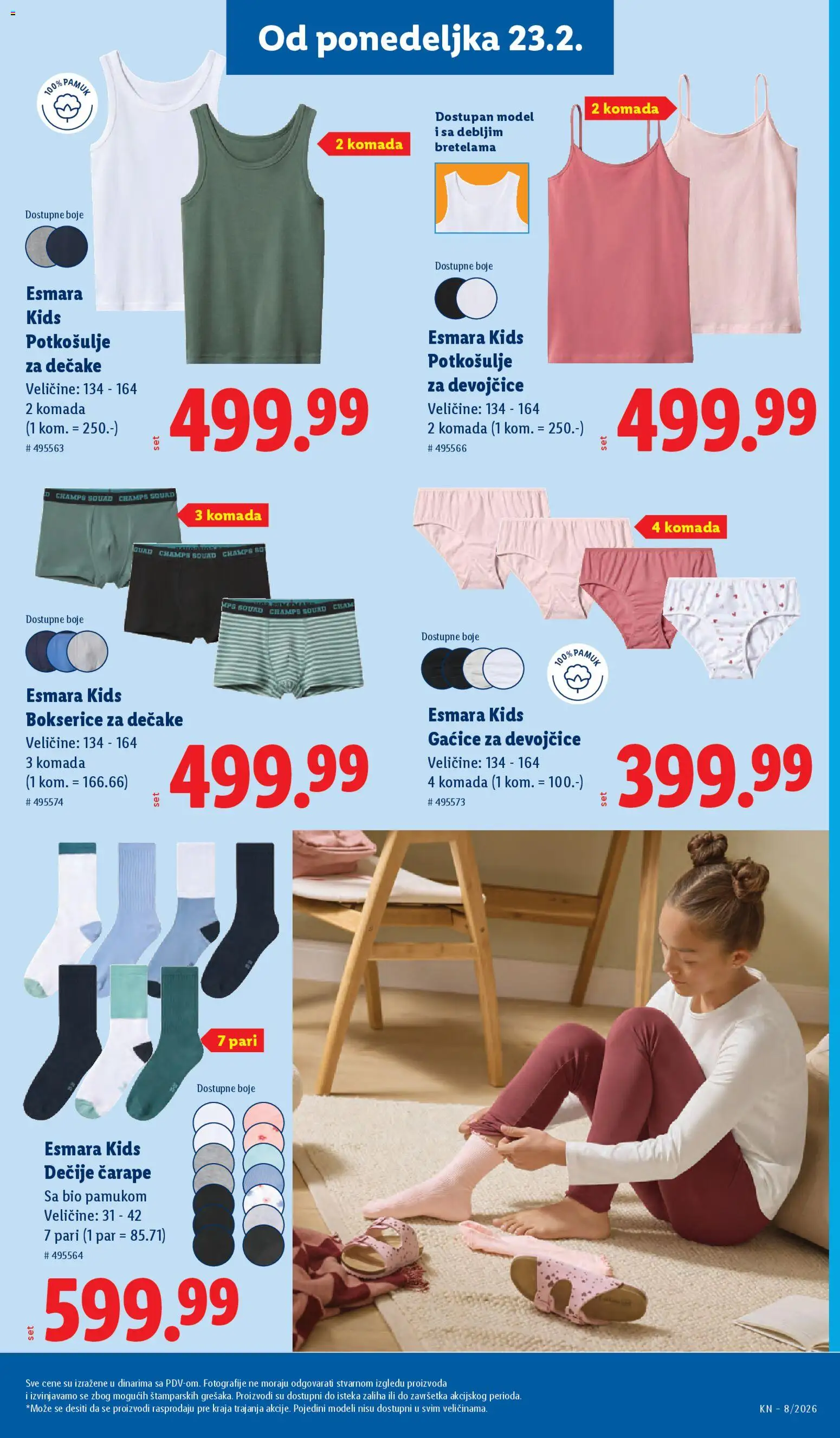 Lidl katalog - važi od 19.02.2026 | Strana: 75 | Proizvode: Gaćice, Čarape, Bokserice