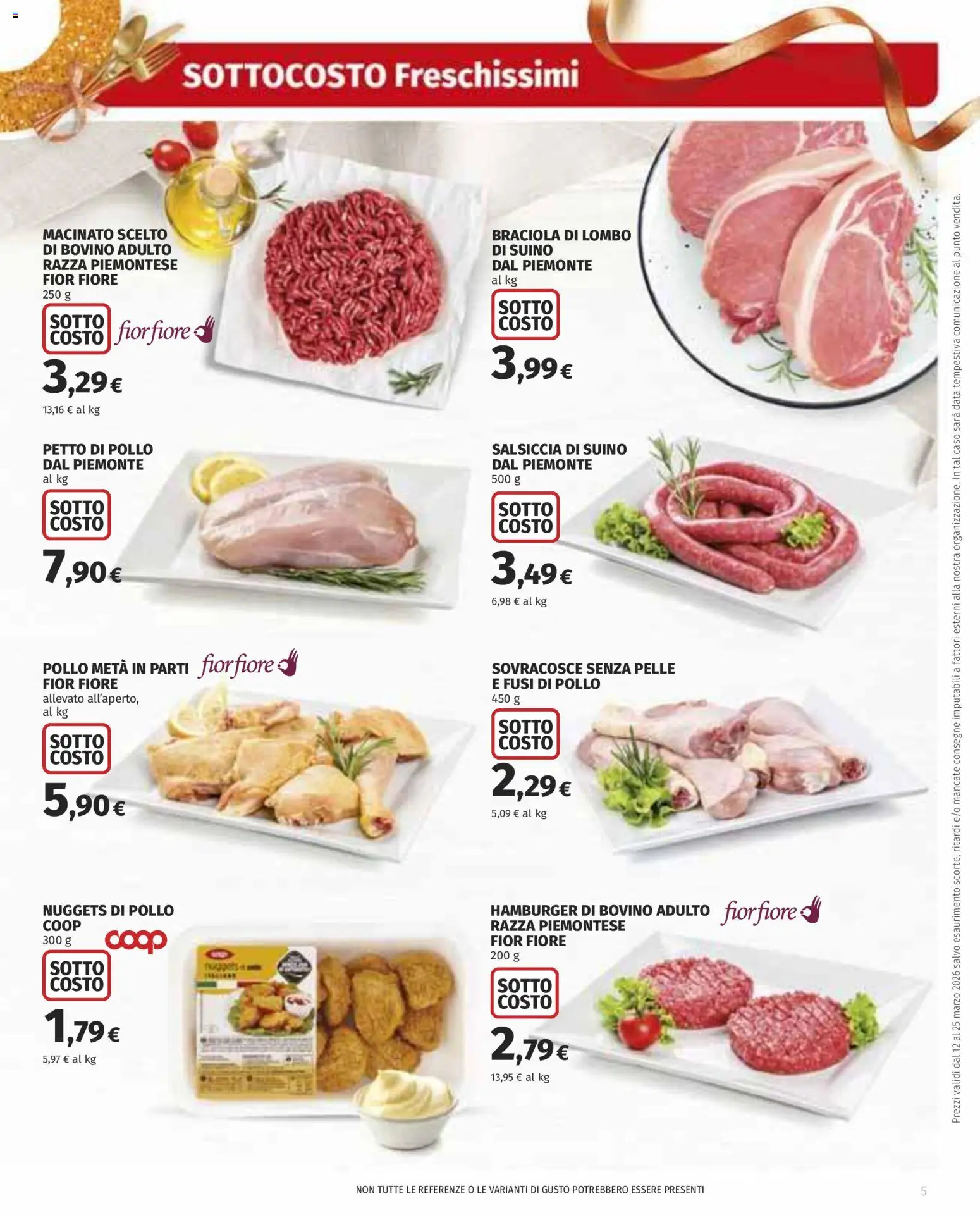 Volantino COOP del 12.03.2026 | Pagina: 5 | Prodotti: Pollo, Nuggets, Data, Macinato