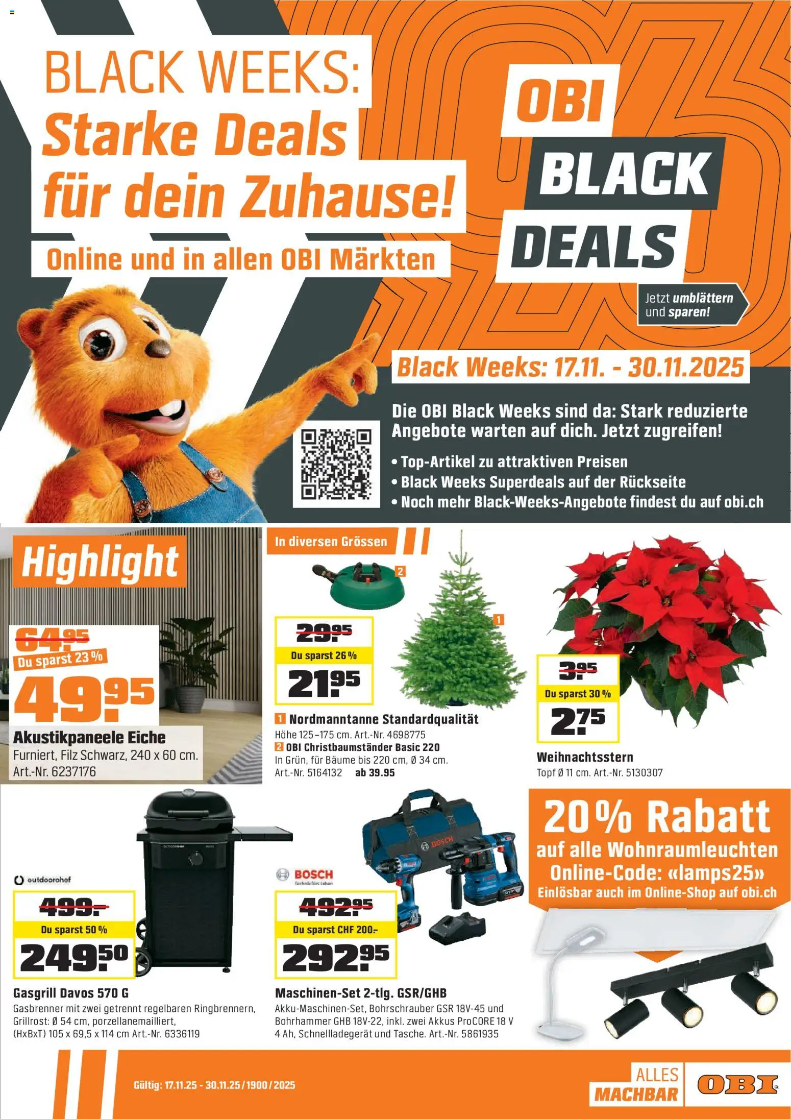 OBI Black Friday – gültig ab 15.11.2025 | Seite: 1 | Produkte: Bosch