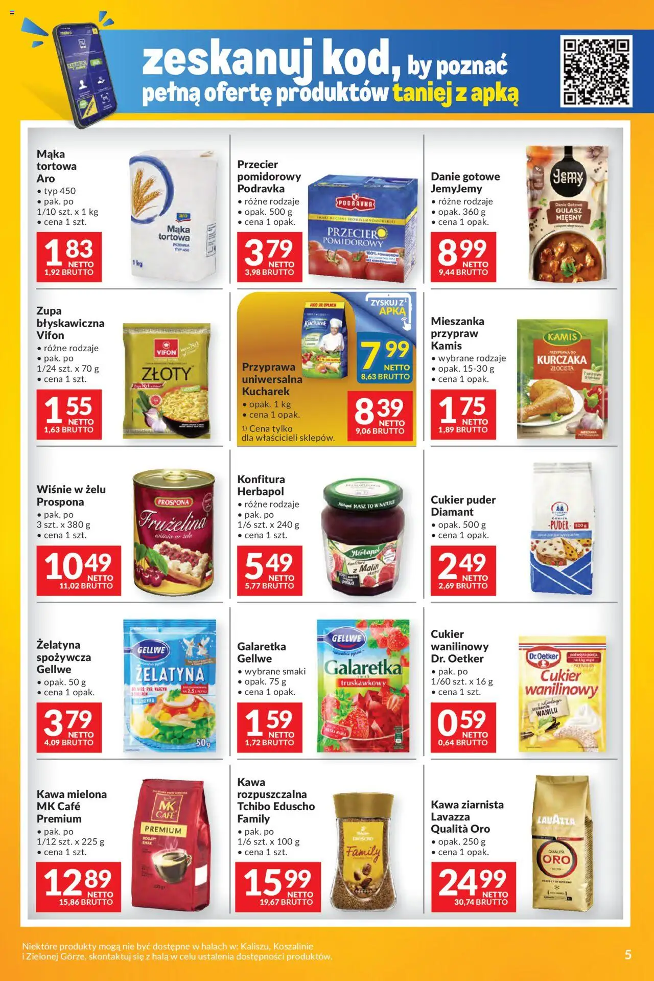 Makro Gazetka - Mega oferty dla Twojego Sklepu od 14.10.2025 | Strona: 5 | Produkty: Cukier puder, Żelatyna, Przecier pomidorowy, Zupa