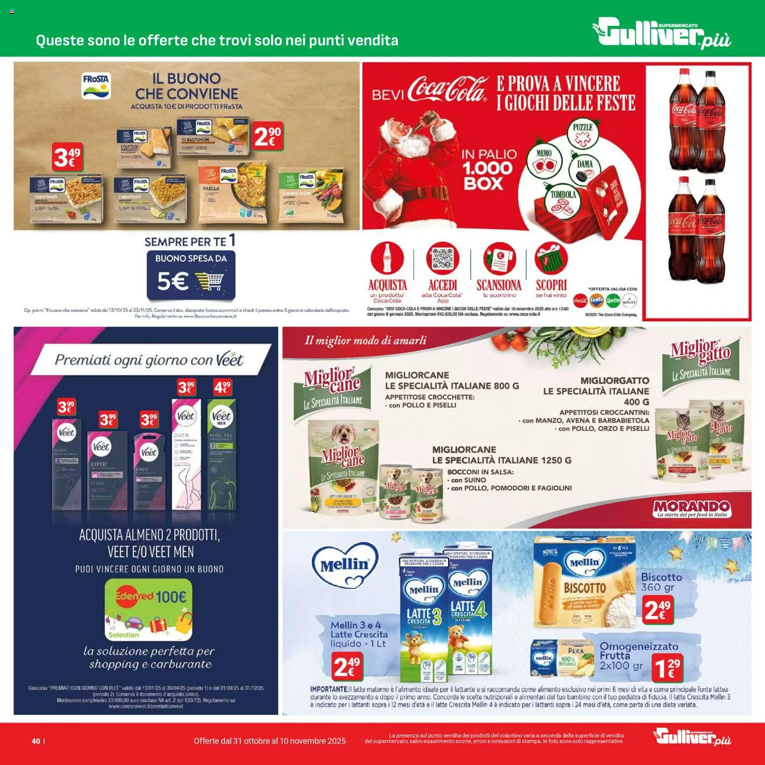 Volantino Gulliver del 31.10.2025 | Pagina: 40 | Prodotti: Merluzzo, Suino, Pomodori, The