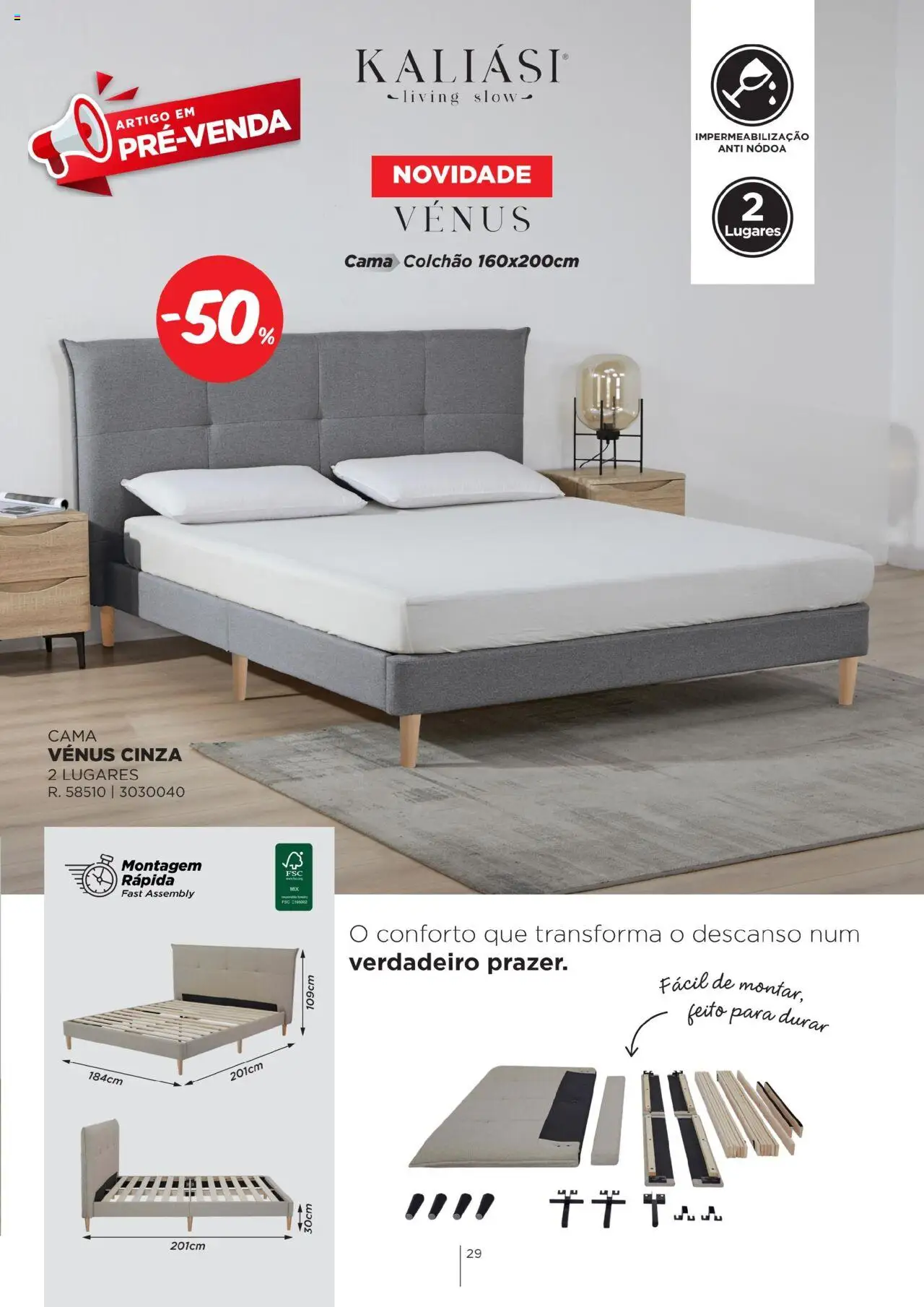 Espaço Casa - Catálogo Kaliási - Sofás Camas │ válido de 21.07.2025 | Página: 29 | Produtos: Cama, Colchão