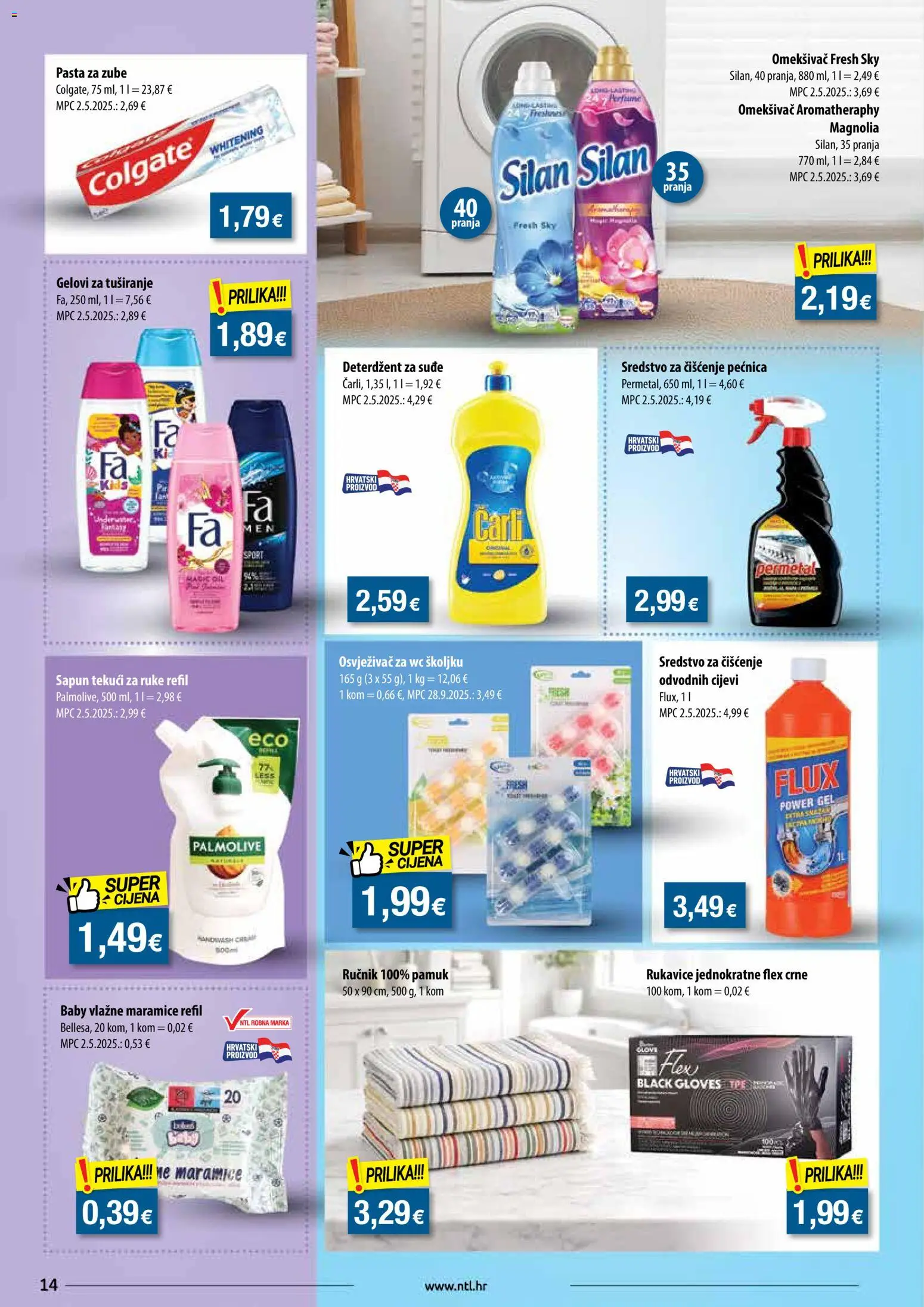 NTL katalog | vrijedi od 28.01.2026 | Stranica: 14 | Proizvodi: Vlažne maramice, Ručnik, Rukavice, Pećnica