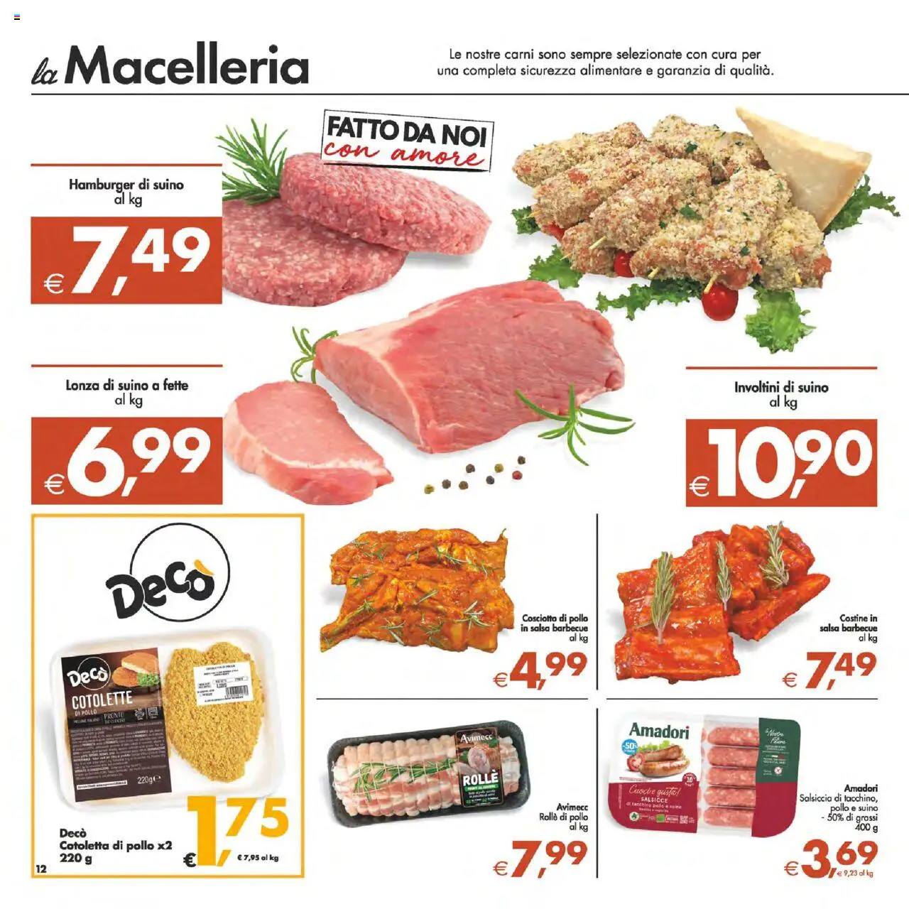 Volantino Decò del 14.10.2025 | Pagina: 15 | Prodotti: Suino, Salsiccia, Salsa barbecue, Hamburger
