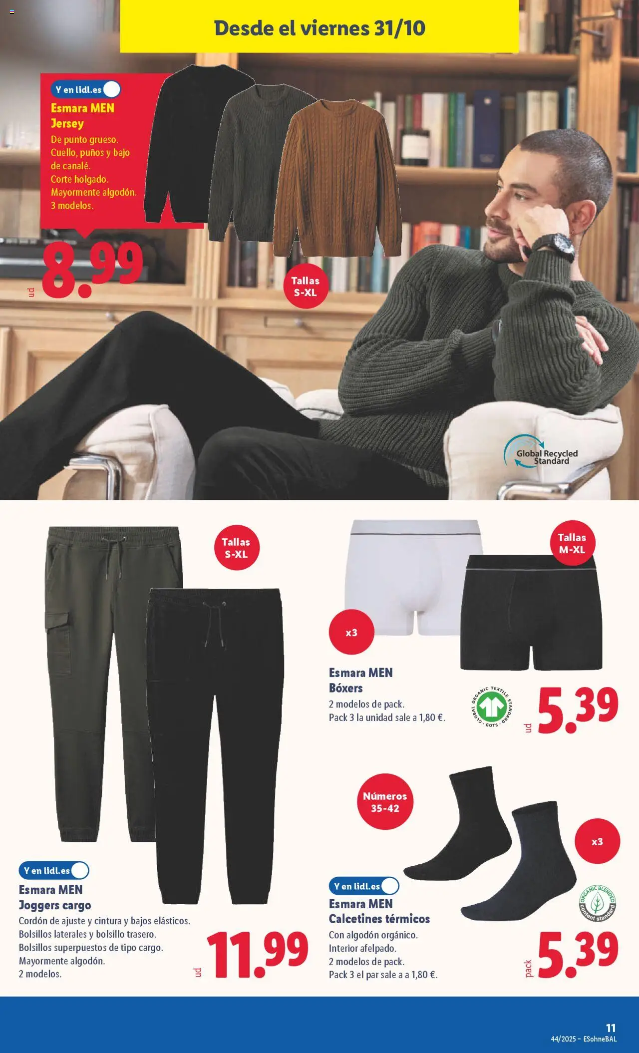 Lidl catálogo de bazar VAL │ válido desde el 27.10.2025 | Página: 19 | Productos: Boxers