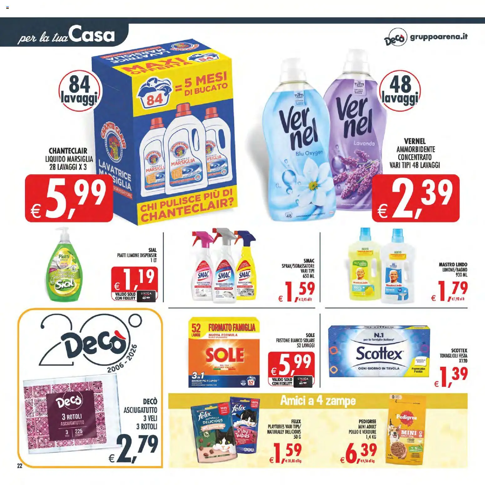 Volantino Decò del 17.03.2026 | Pagina: 22 | Prodotti: Ammorbidente, Verdure, Lavatrice, Asciugatutto