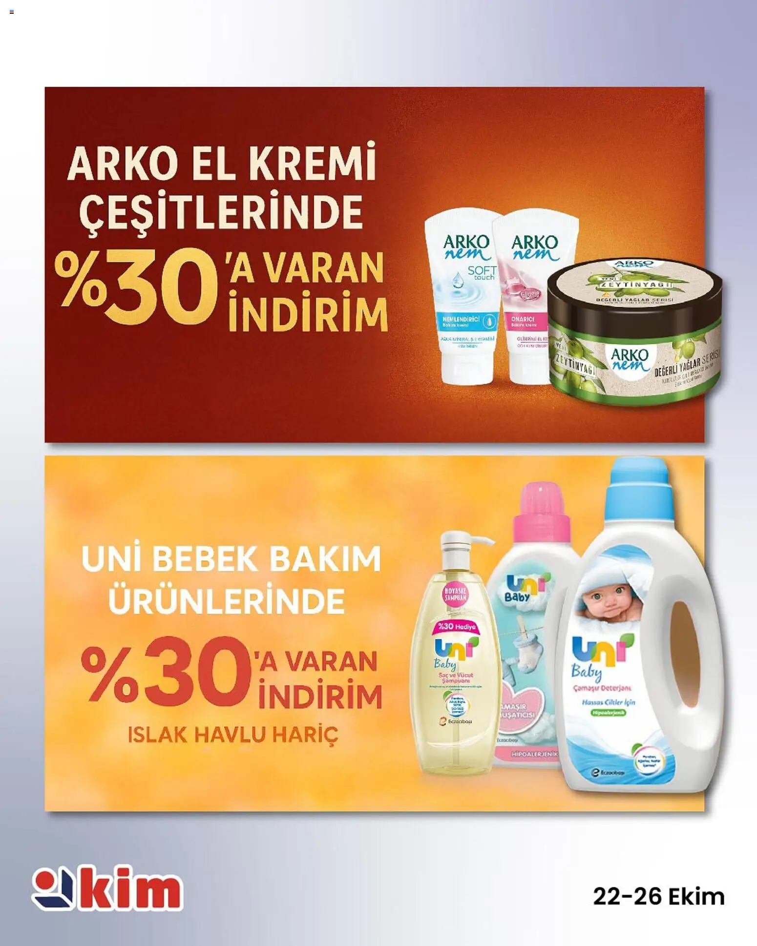 Kim Market Çarşamba’dan Pazar’a Taze ve Temiz Seçimler! - 22.10.2025 tarihinden itibaren geçerlidir | Sayfa: 10 | Ürünler: Şampuan, Krem, El kremi, Çamaşır deterjanı