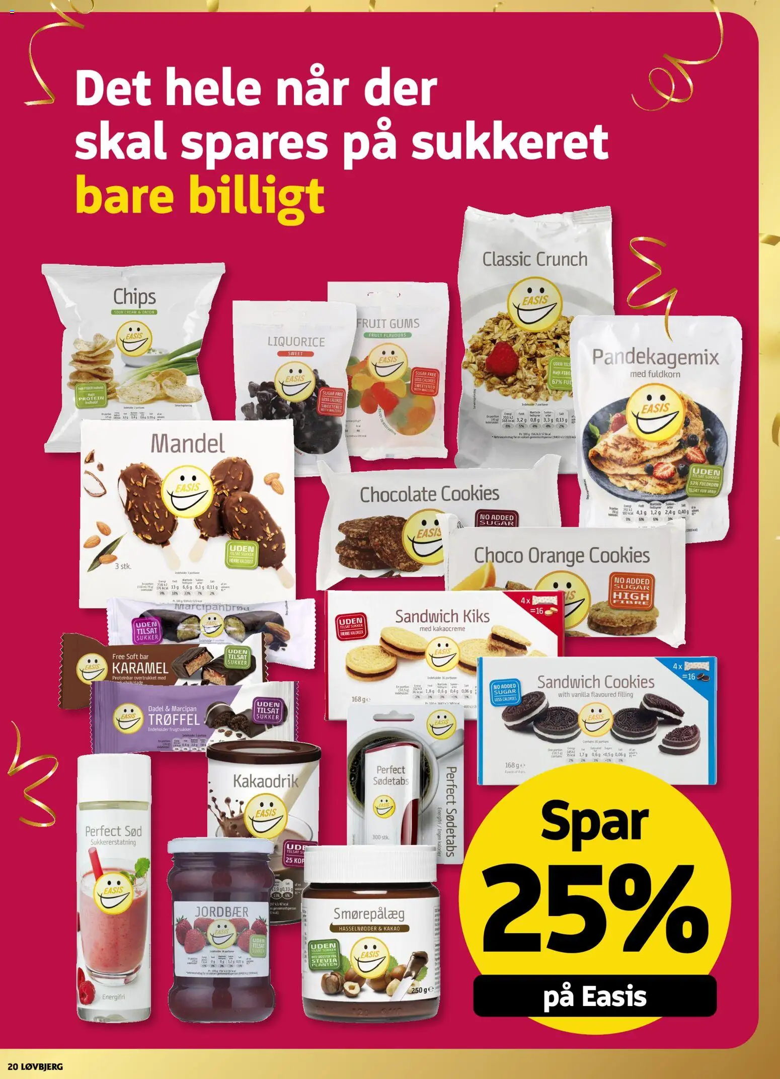 Løvbjerg tilbudsavis – gyldig fra 10.04.2026 | Side: 20 | Produkter: Cookies, Kakao, Marcipanbrød, Sukker